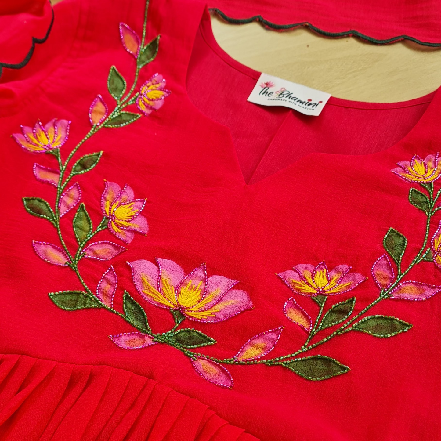 Thamarai Malargal- lotus bloom Frock with Scallop Dupatta
