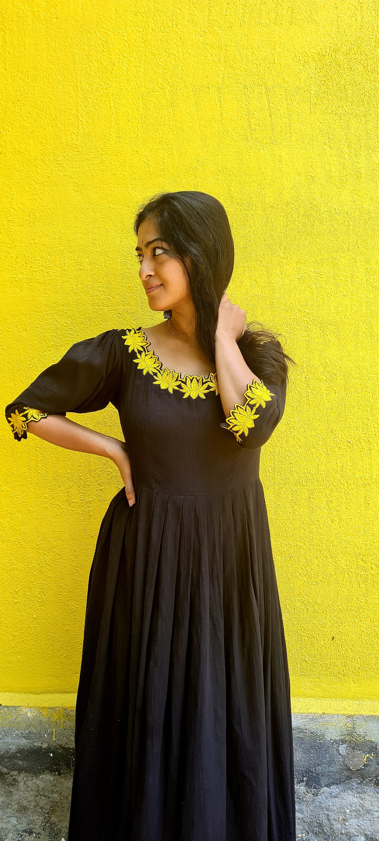 Elegant Lotus Bloom Frock