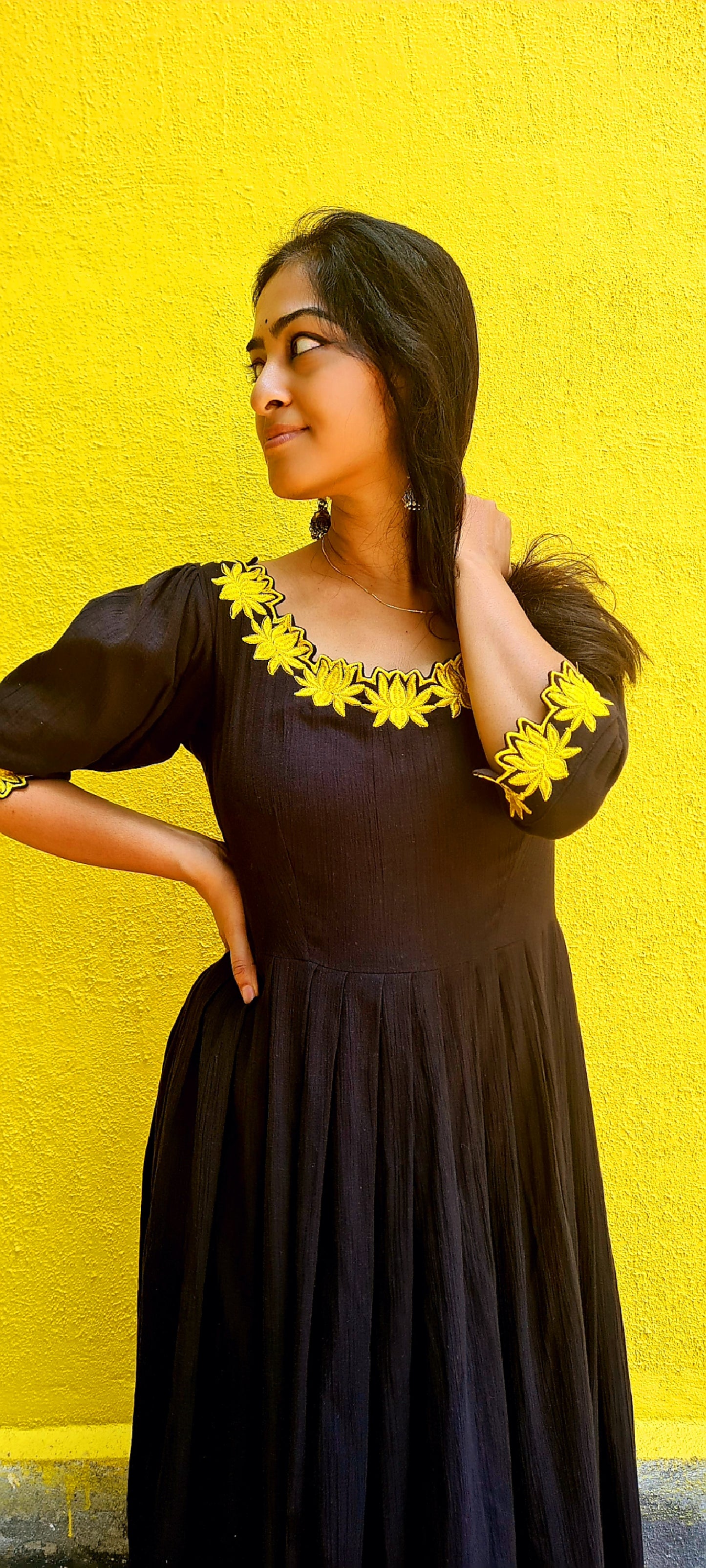 Elegant Lotus Bloom Frock