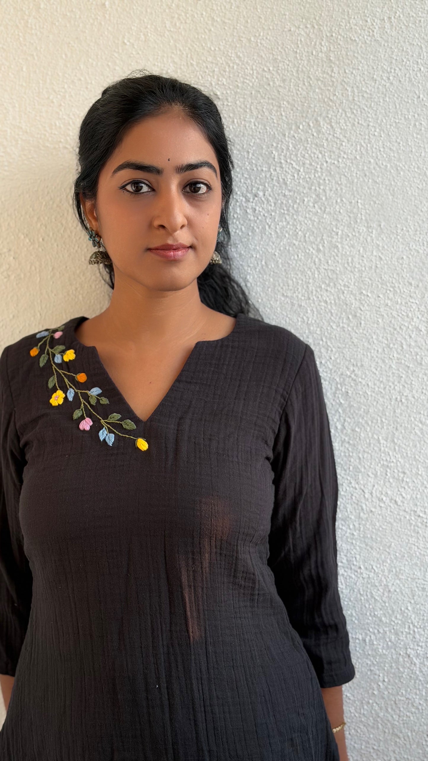 Midnight Bloom Kurti