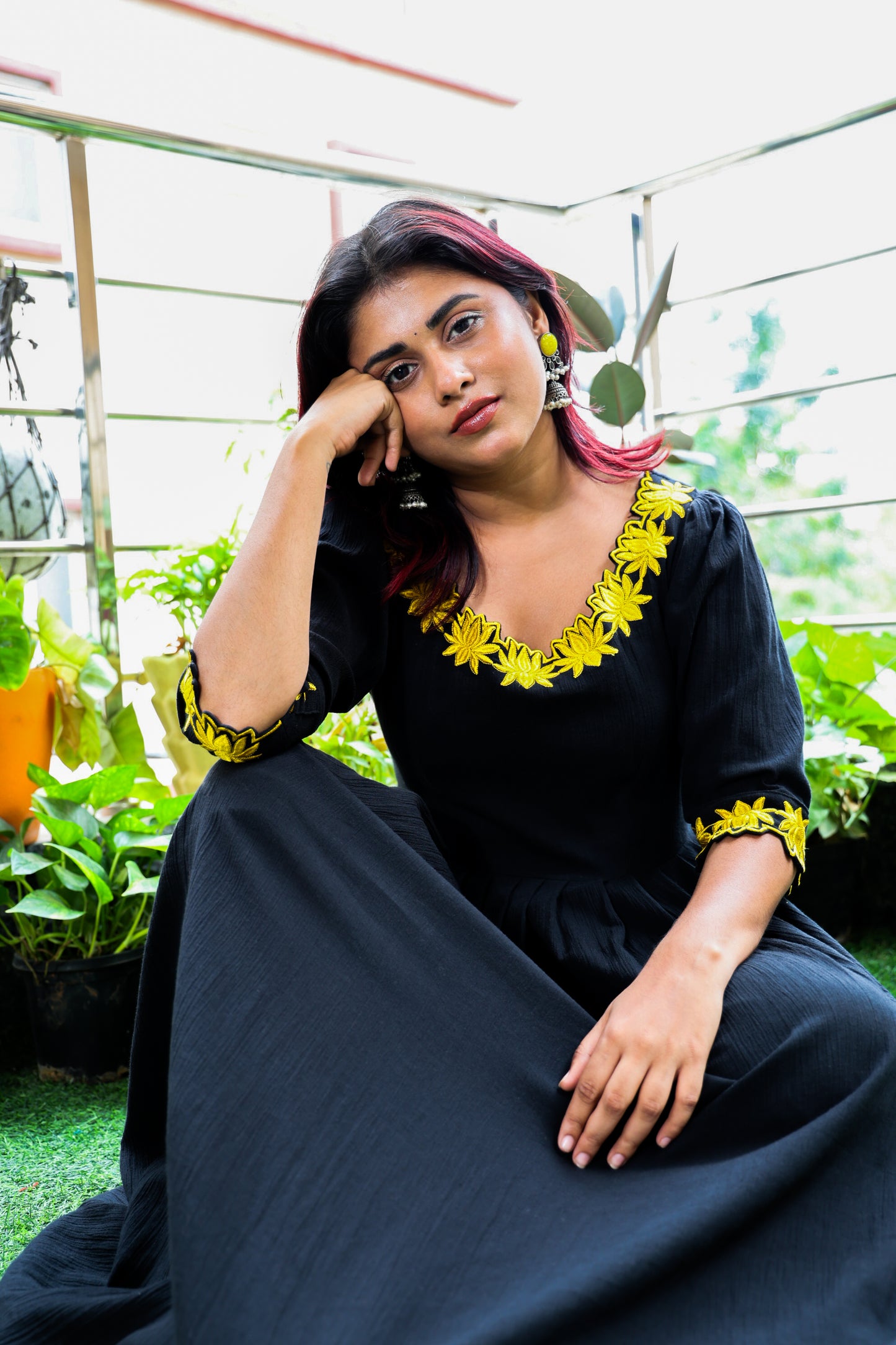 Elegant Lotus Bloom Frock