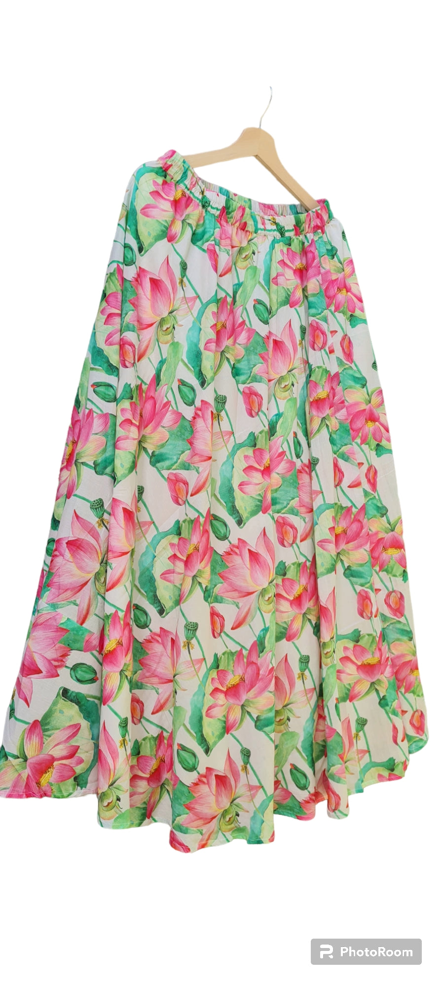 Lotus Whispers: Pure Cotton Skirt And Top