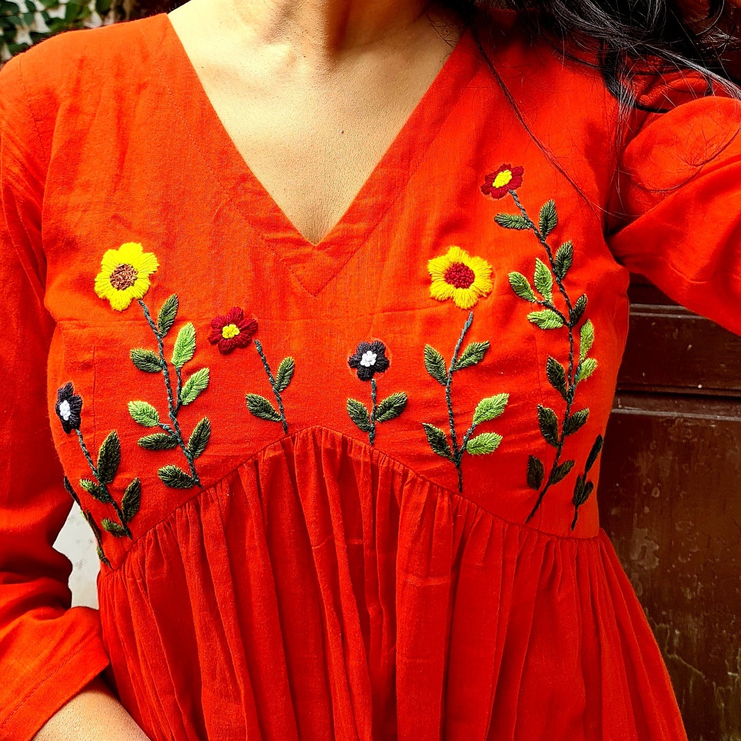 Rustic Blooms Alia Cut Frock