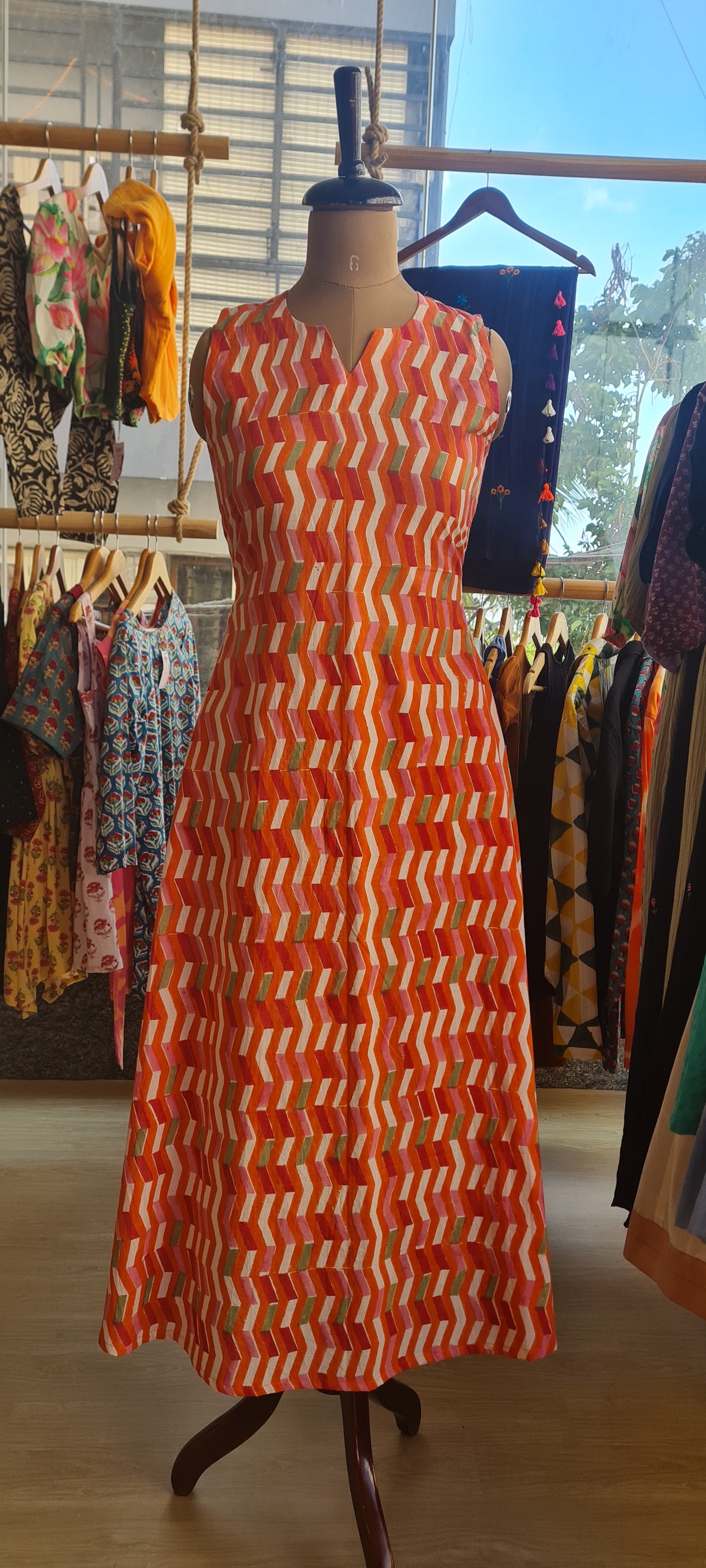 Zigzag Zing: Colorful Pocket Frock