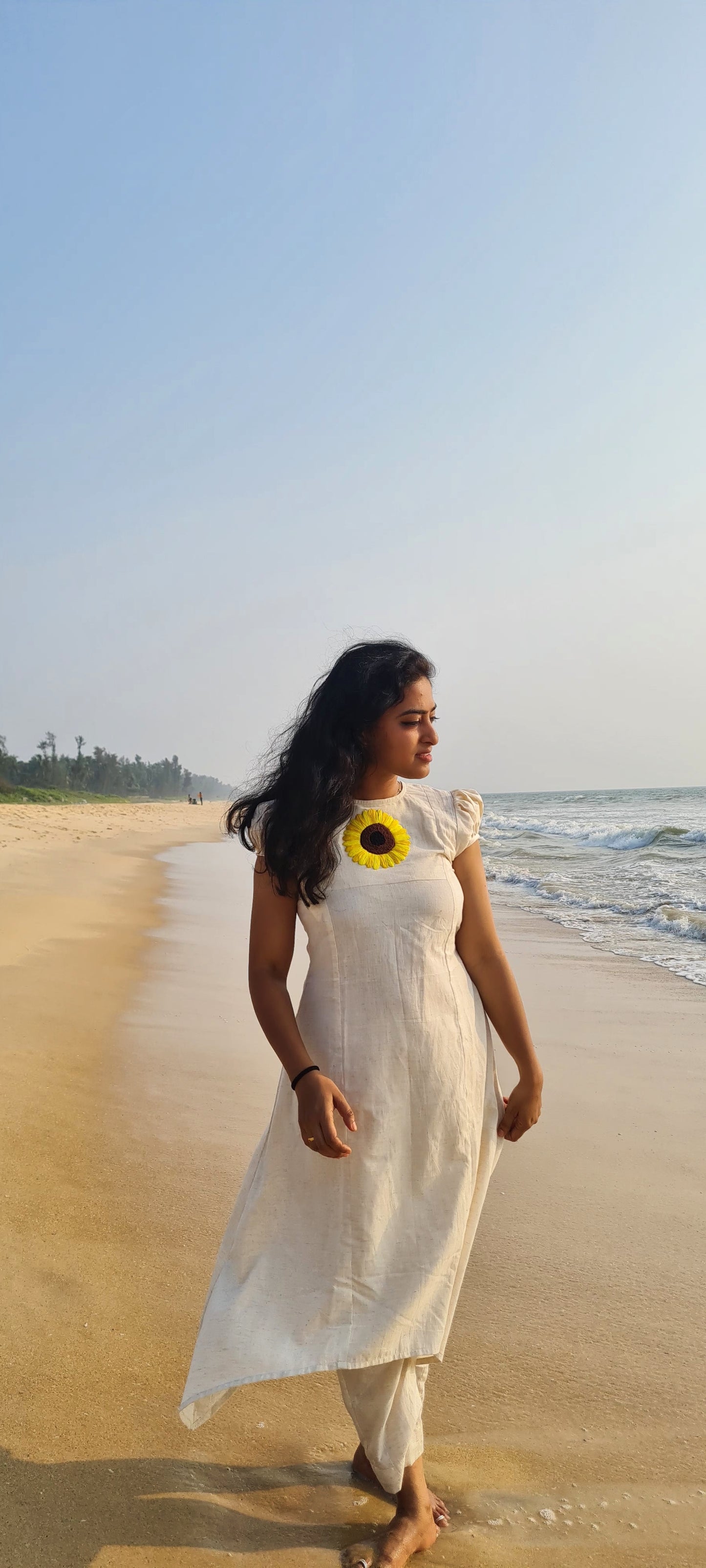 SunflowerCharm Kurti Bottom Set