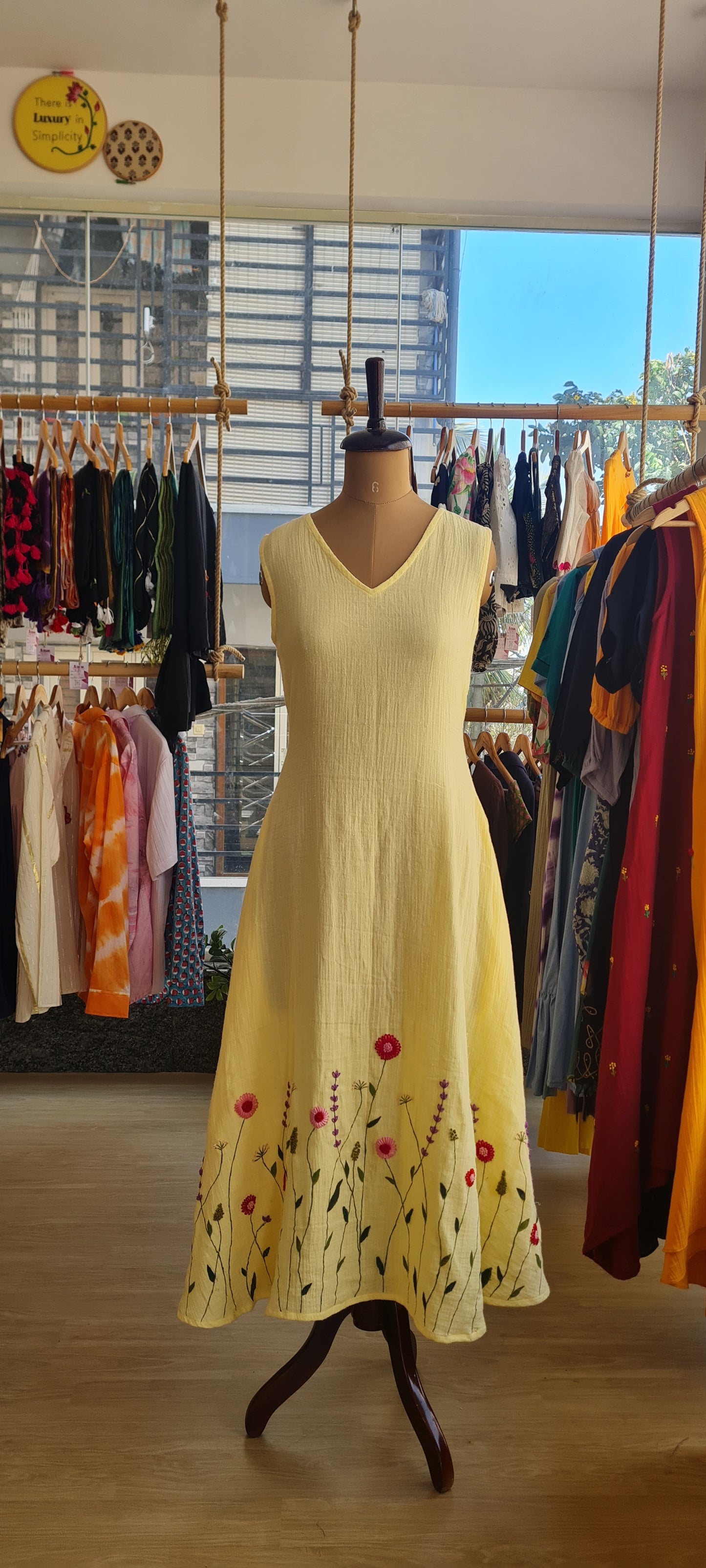 Spring Florals: Gauze Double Cotton Frock