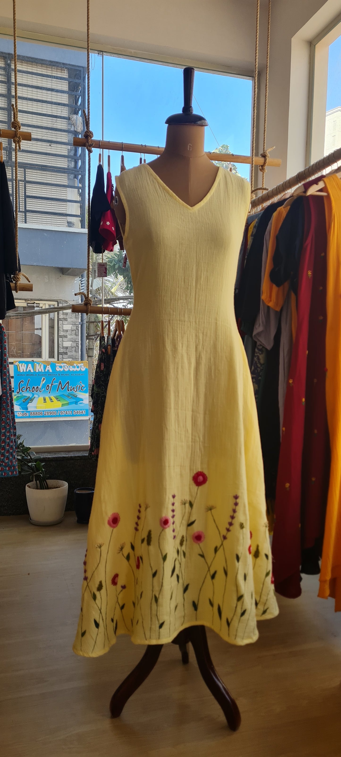 Spring Florals: Gauze Double Cotton Frock