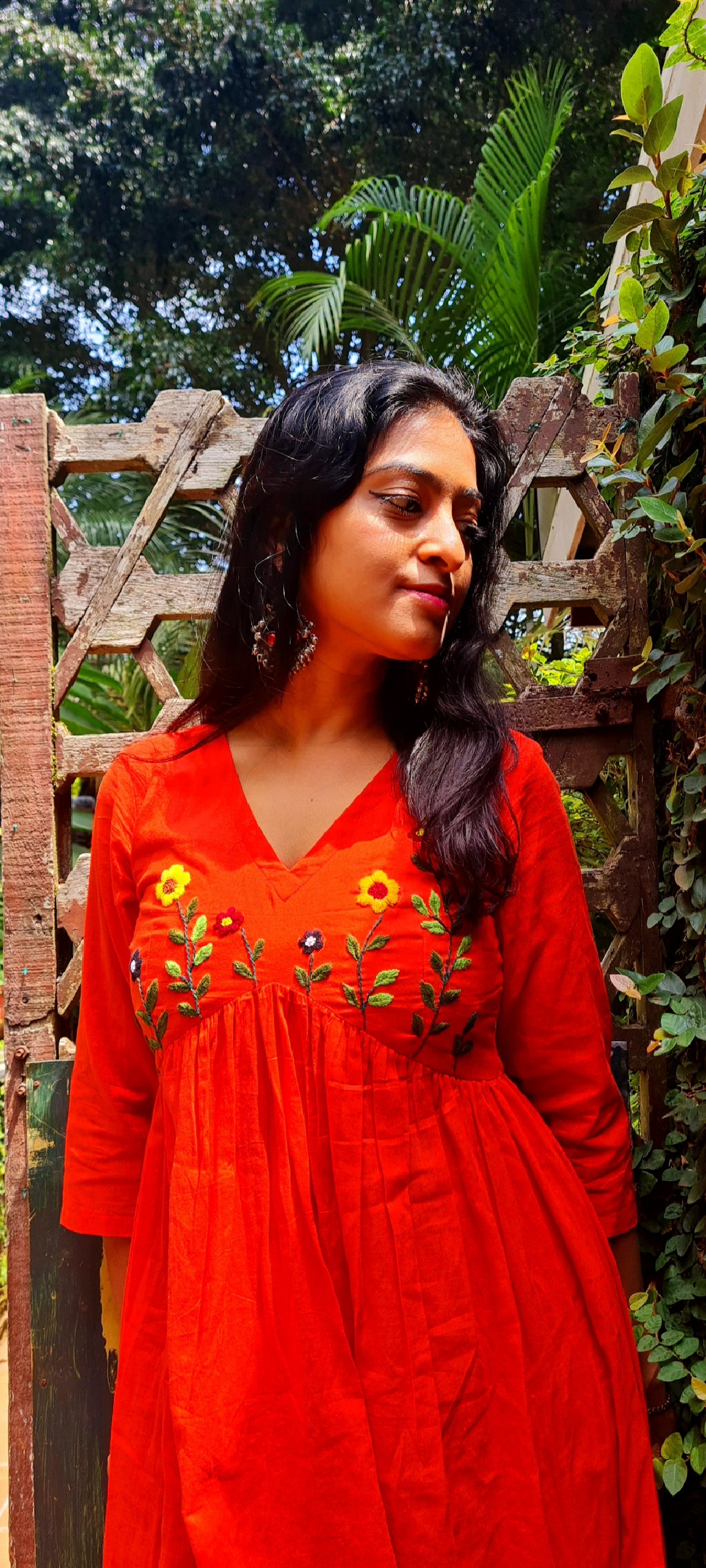 Rustic Blooms Alia Cut Frock