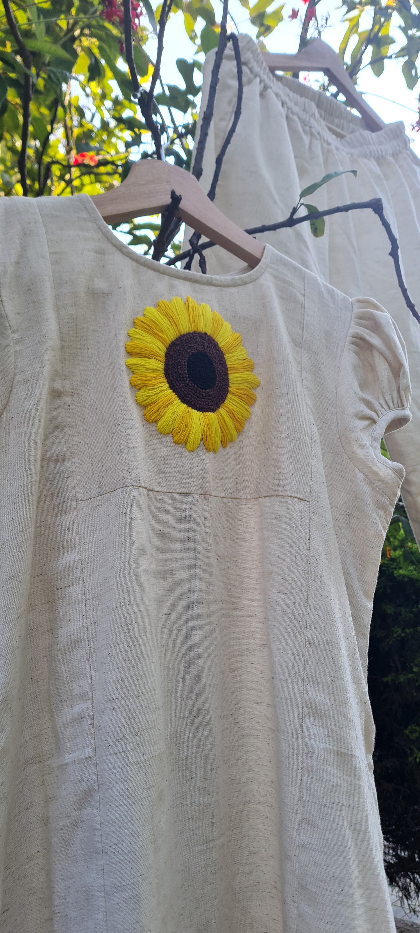 SunflowerCharm Kurti Bottom Set