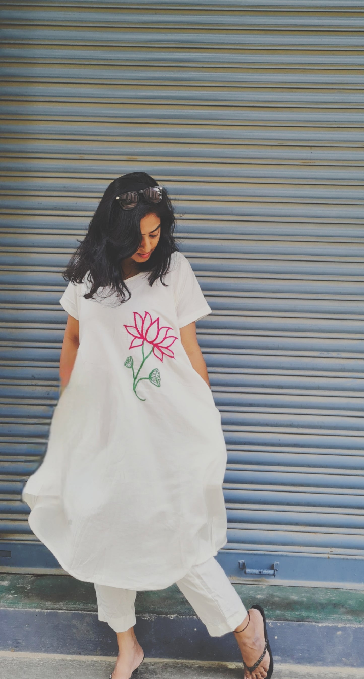 Lotus Blossom Long kaftan Top
