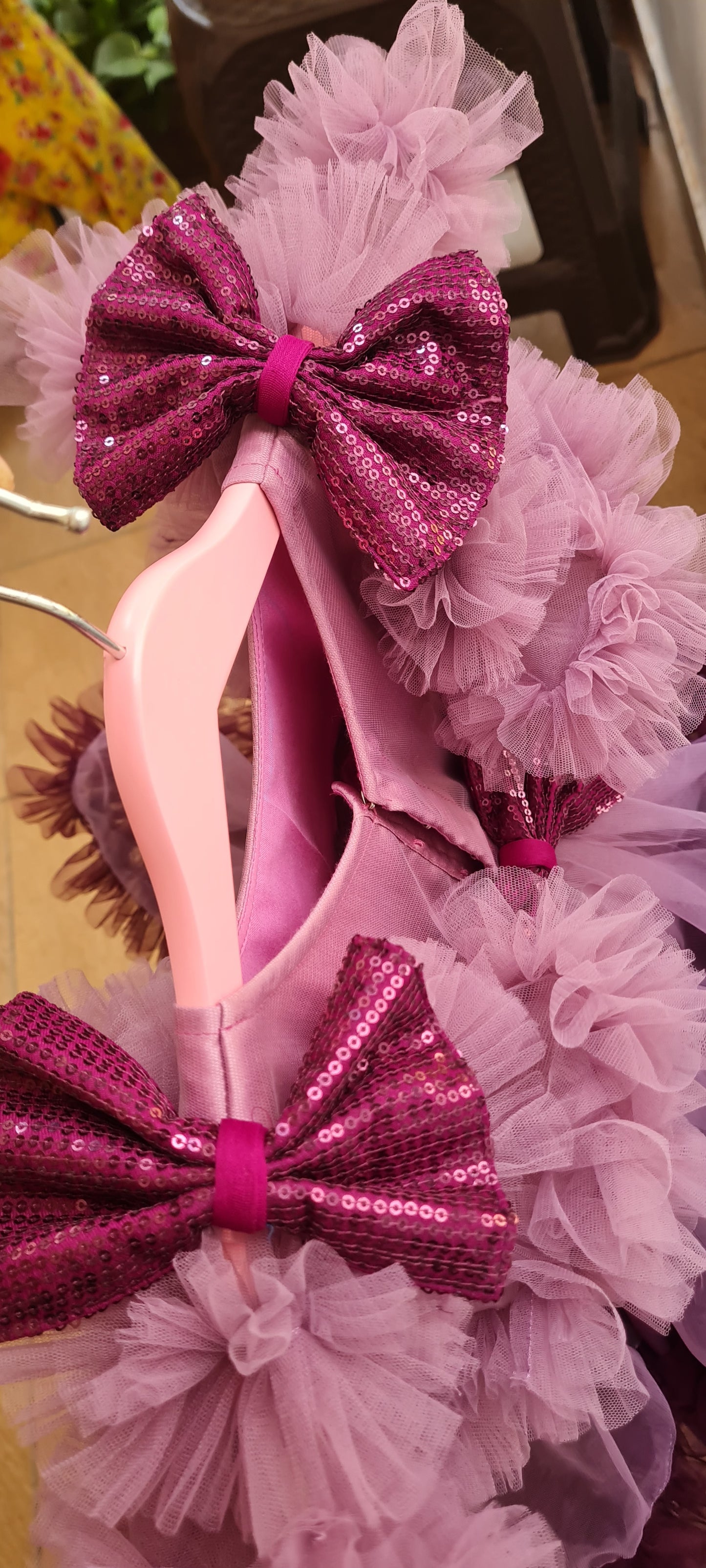 Dazzle the Day :Lavender & Purple Frilled Frock for Your Princess