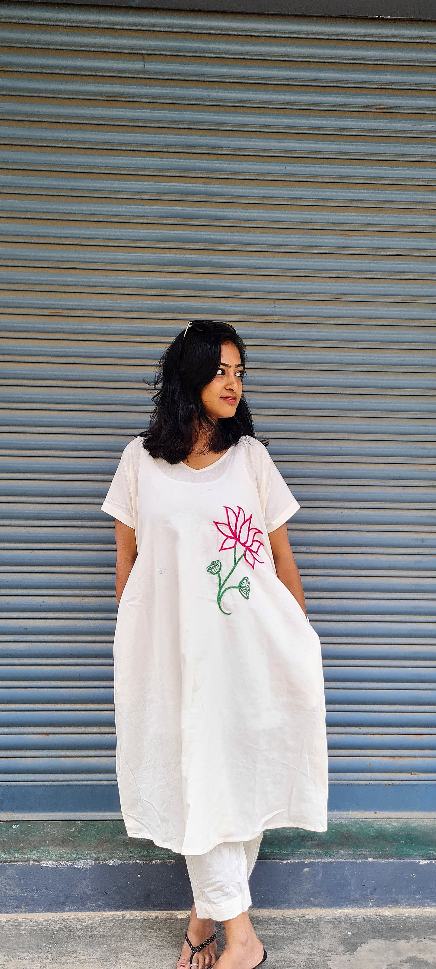 Lotus Blossom Long kaftan Top