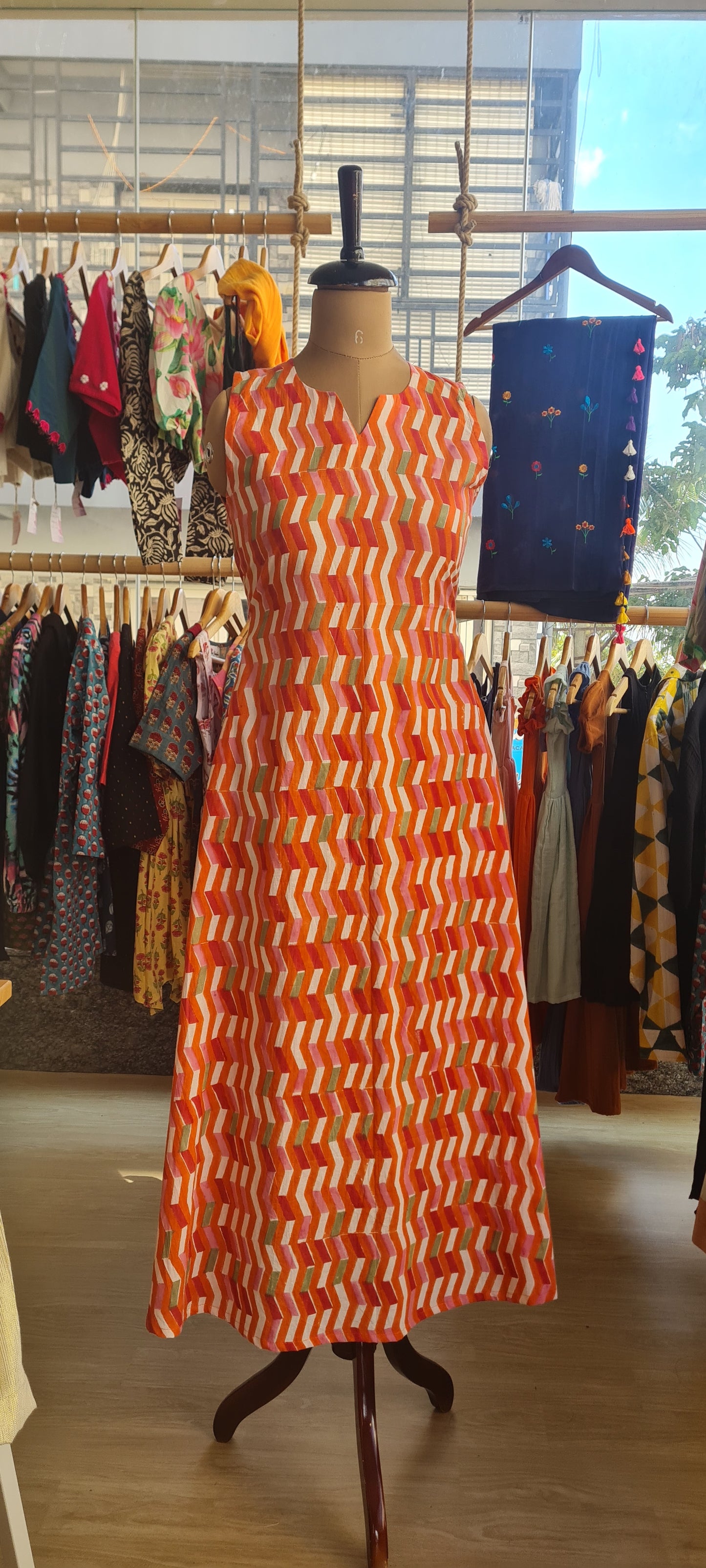 Zigzag Zing: Colorful Pocket Frock