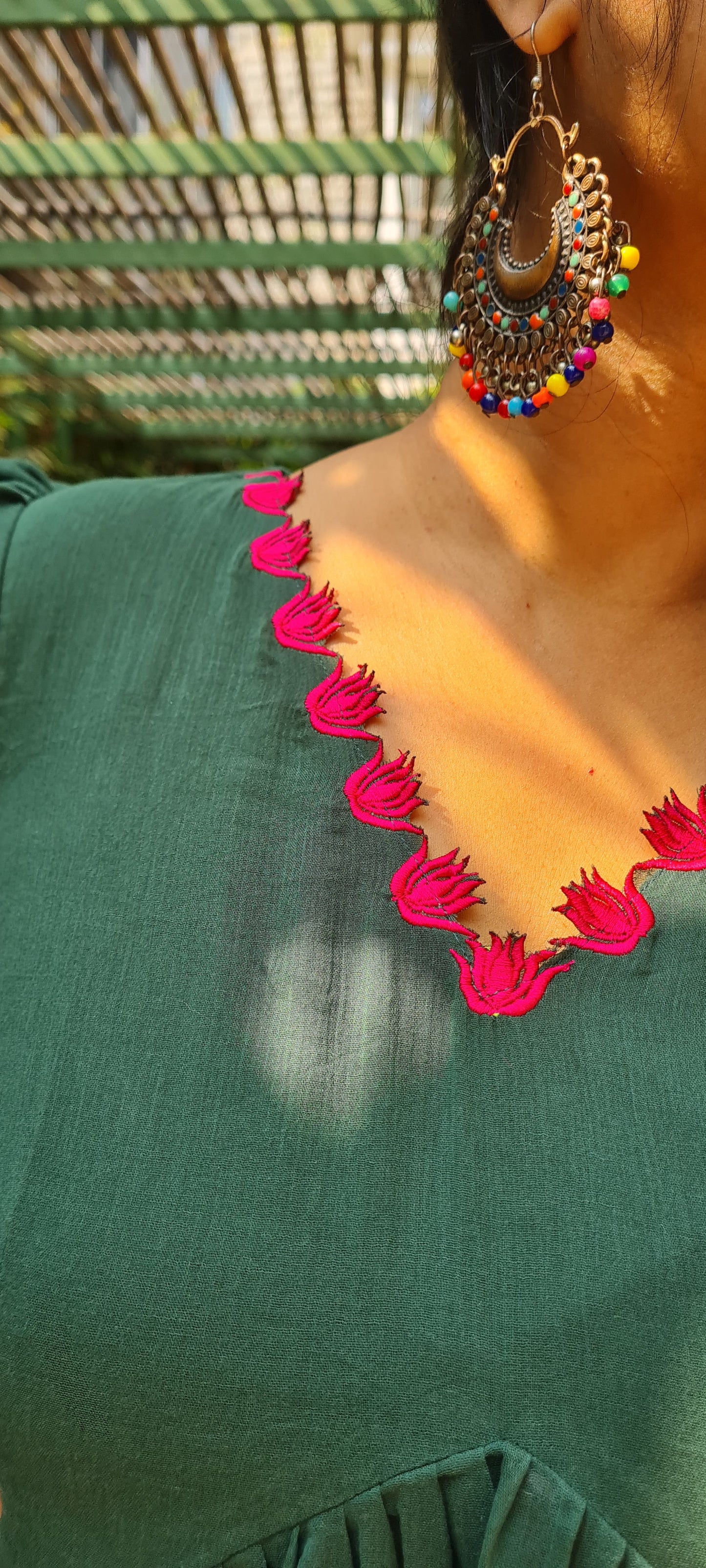 Lotus Bloom Cut Work Top