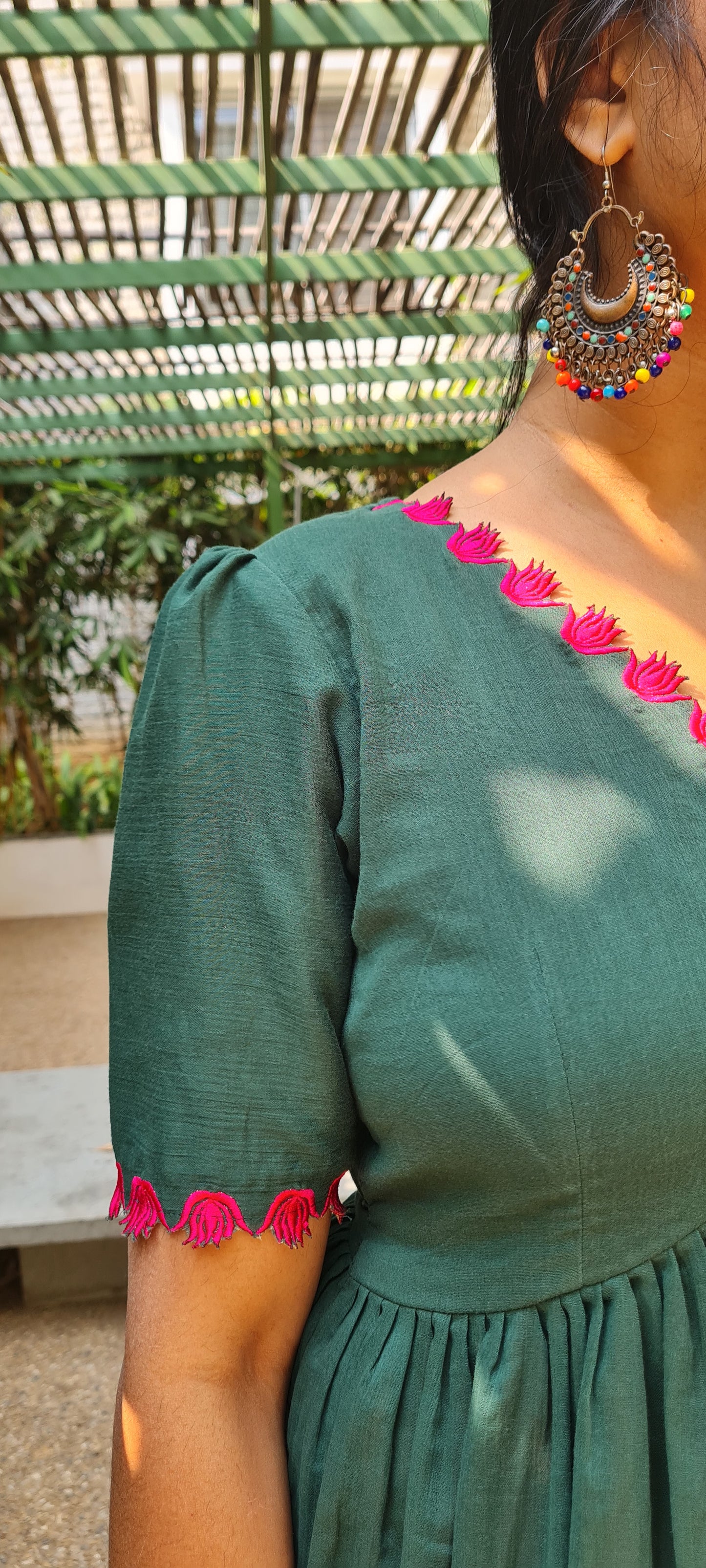 Lotus Bloom Cut Work Top
