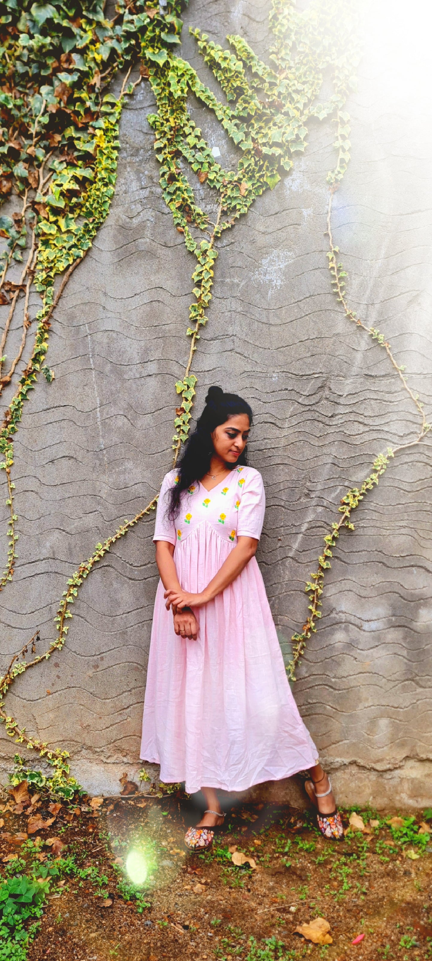 Whispers of spring: A floral Alia Cut Cotton frock