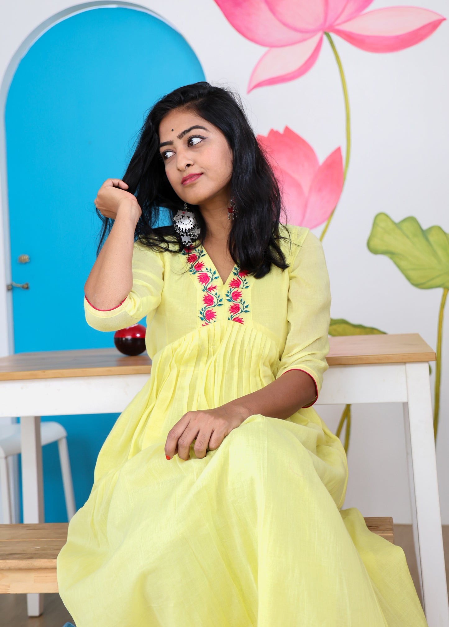 The Yellow Mul Cotton Frock