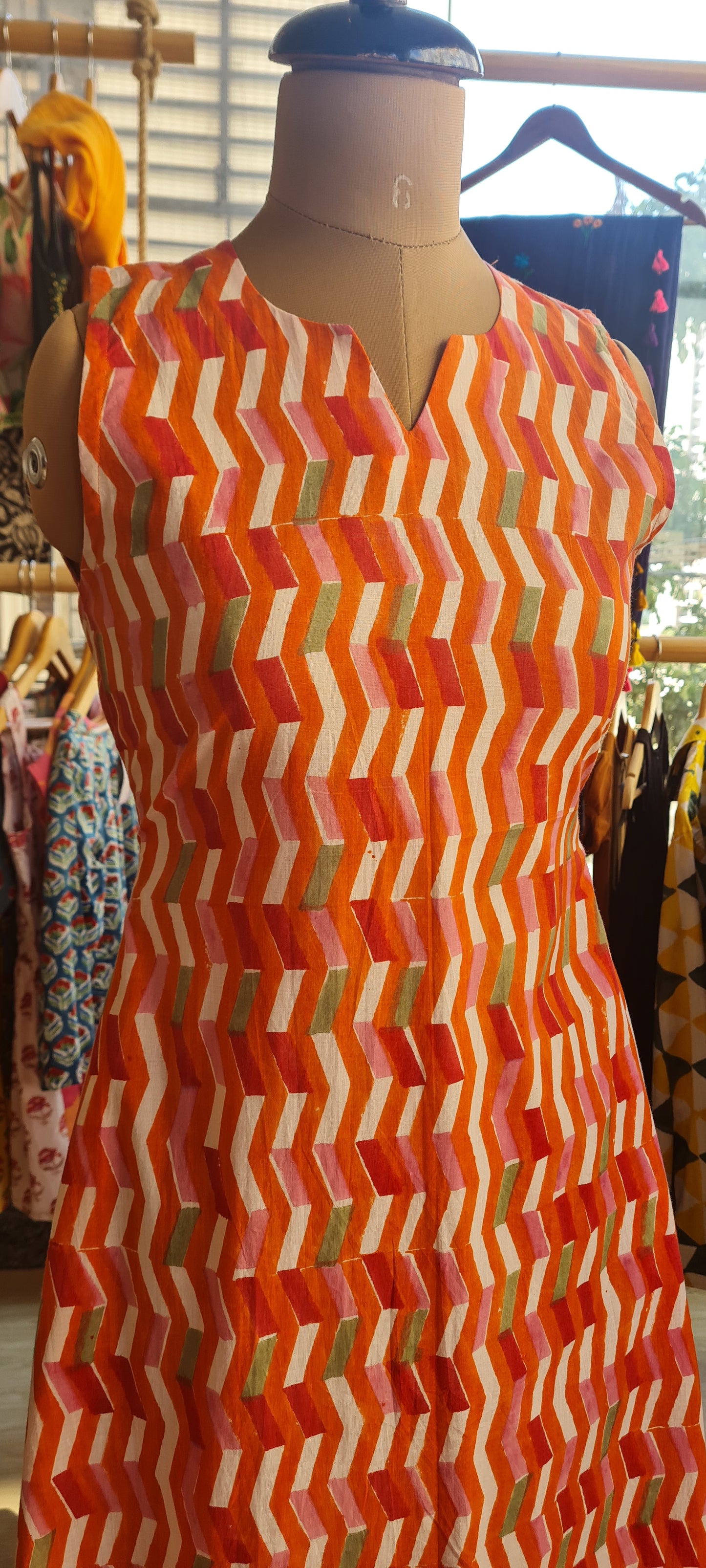 Zigzag Zing: Colorful Pocket Frock
