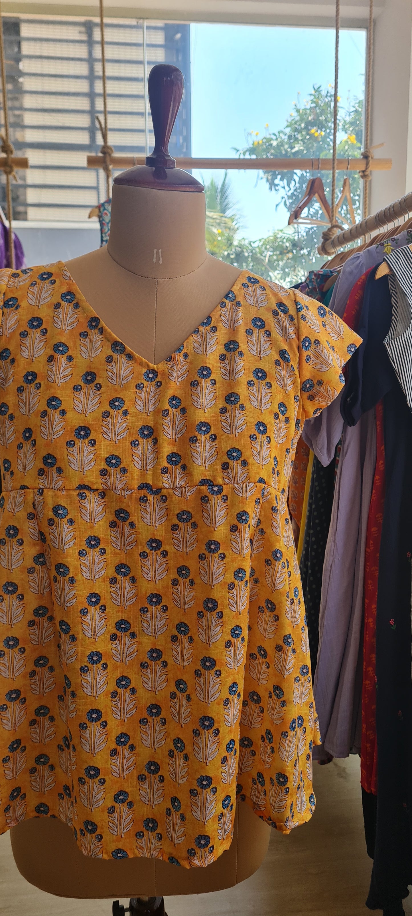The LinenCotton Peplum Top