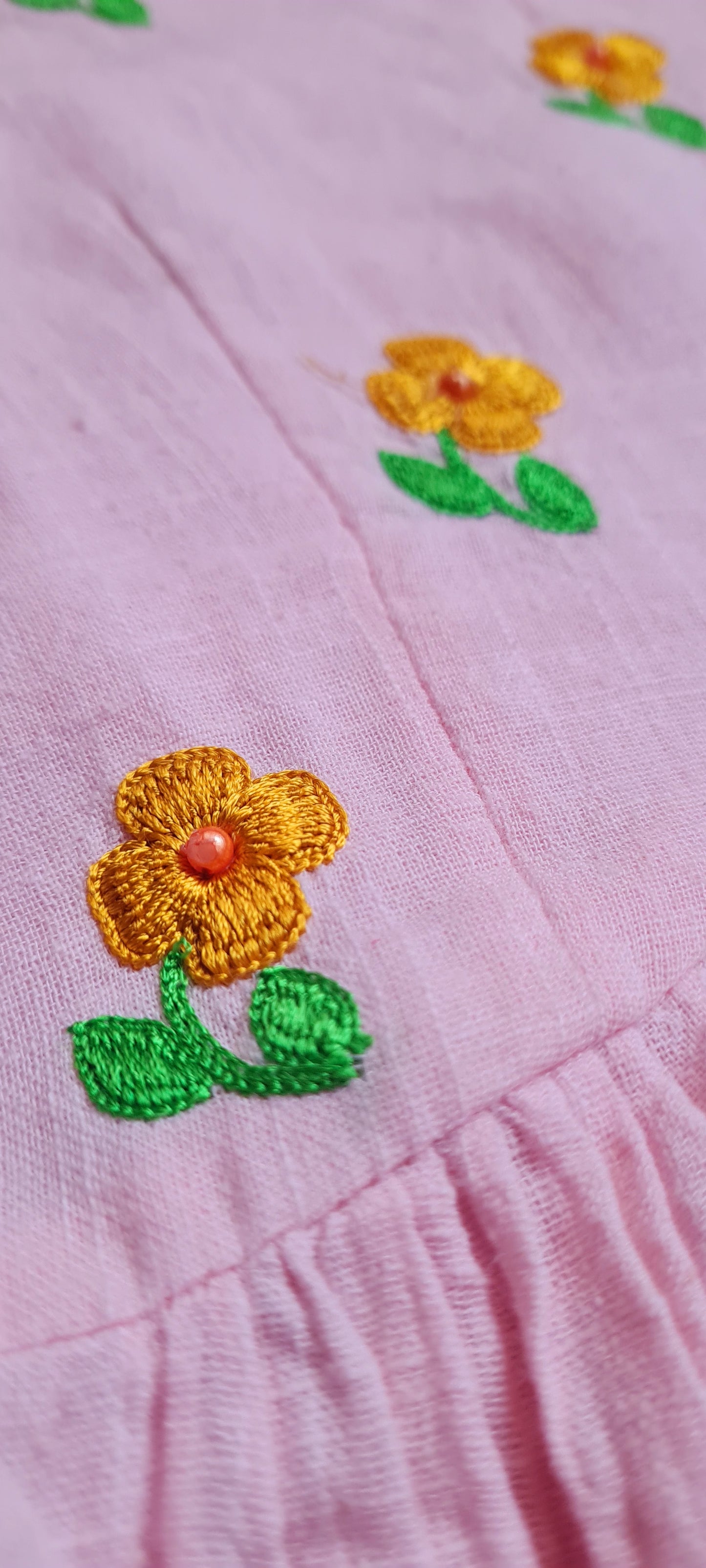 Whispers of spring: A floral Alia Cut Cotton frock