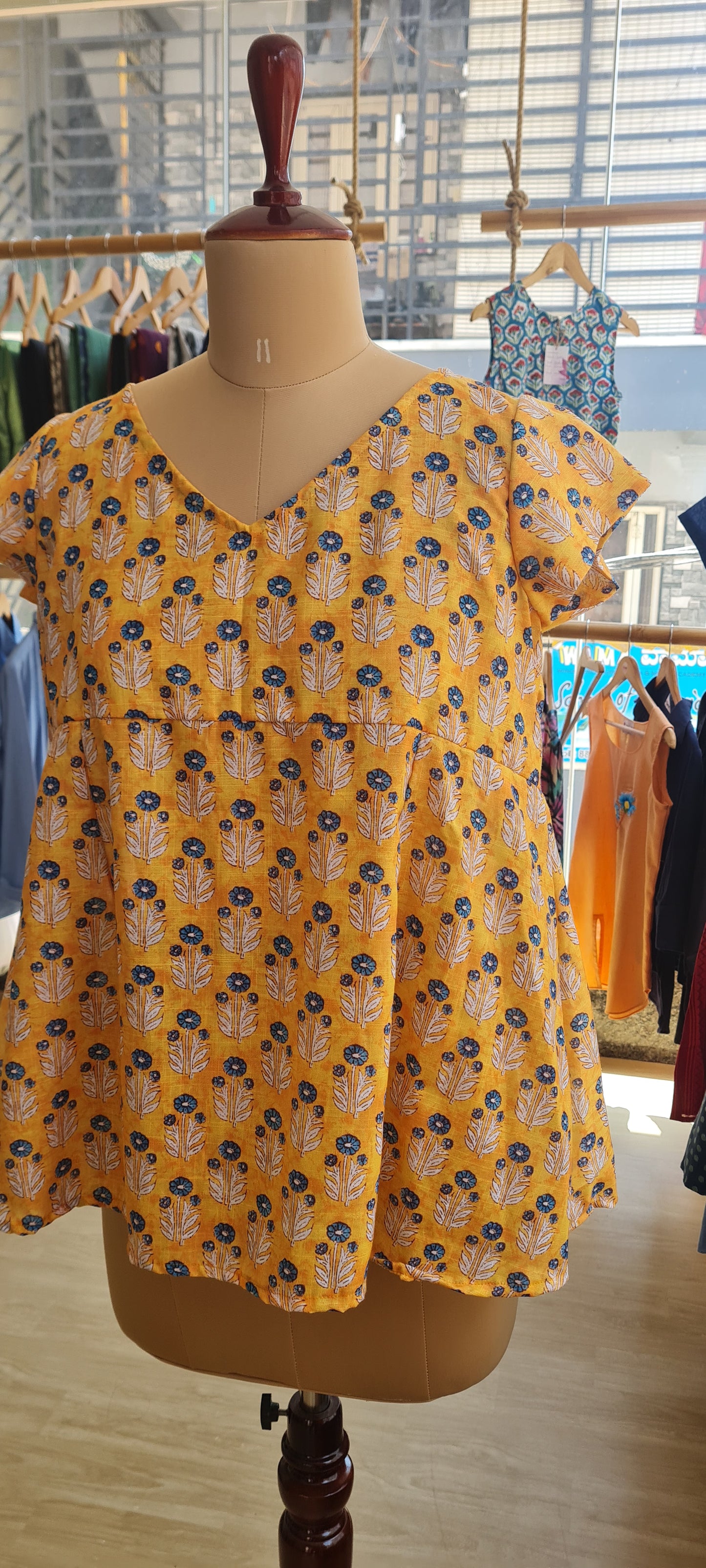The LinenCotton Peplum Top