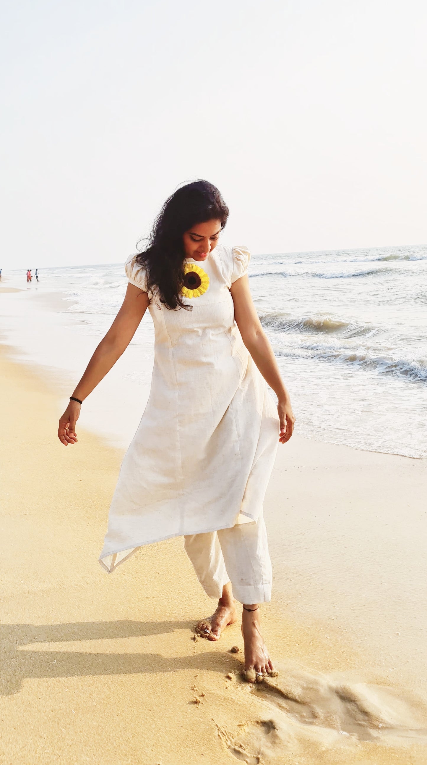 SunflowerCharm Kurti Bottom Set