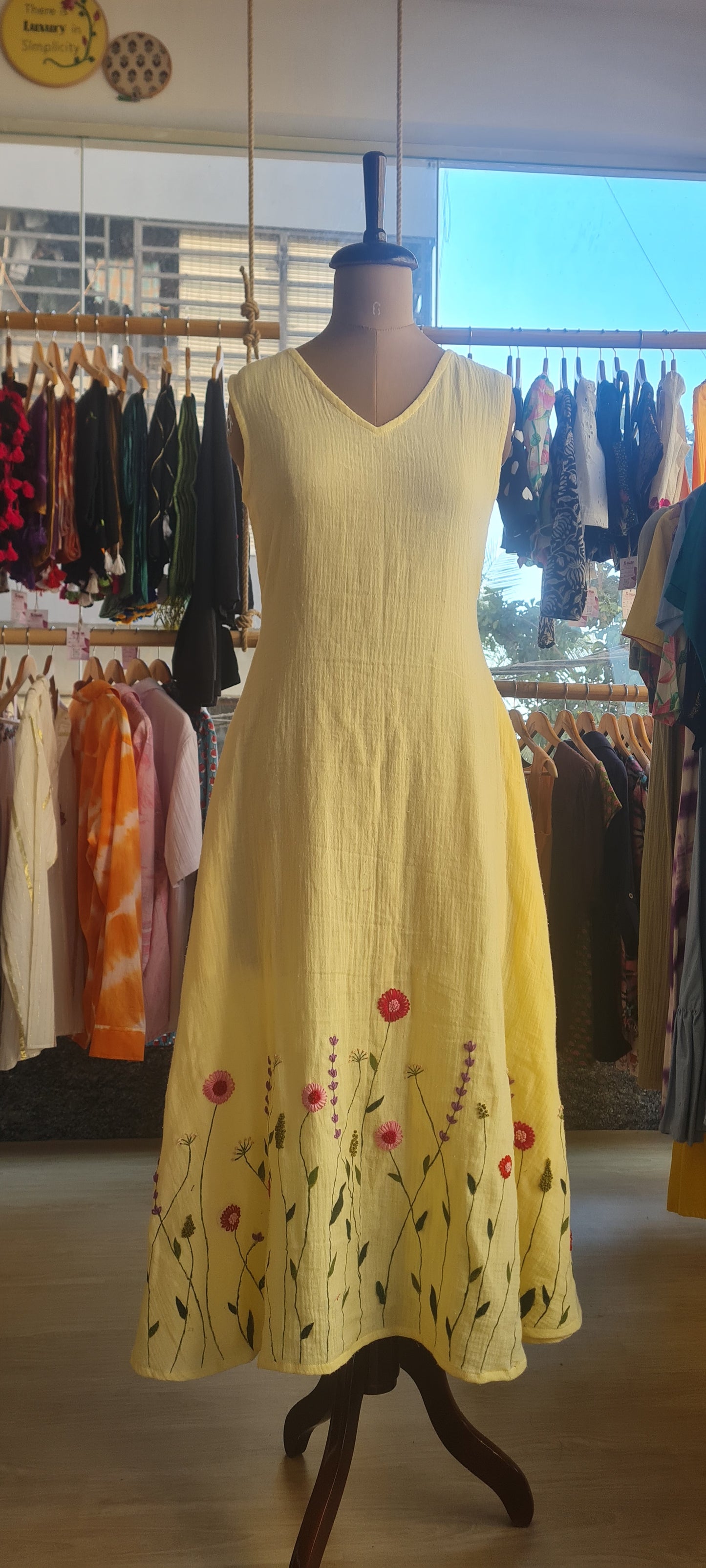 Spring Florals: Gauze Double Cotton Frock