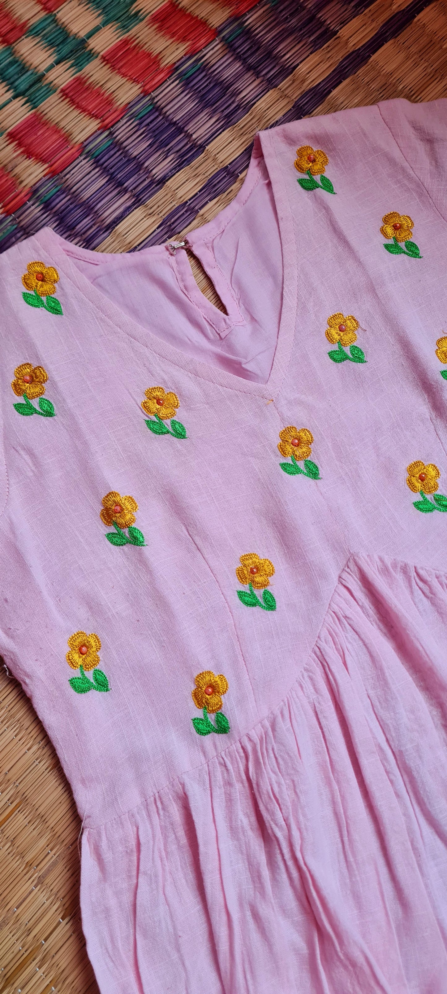 Whispers of spring: A floral Alia Cut Cotton frock