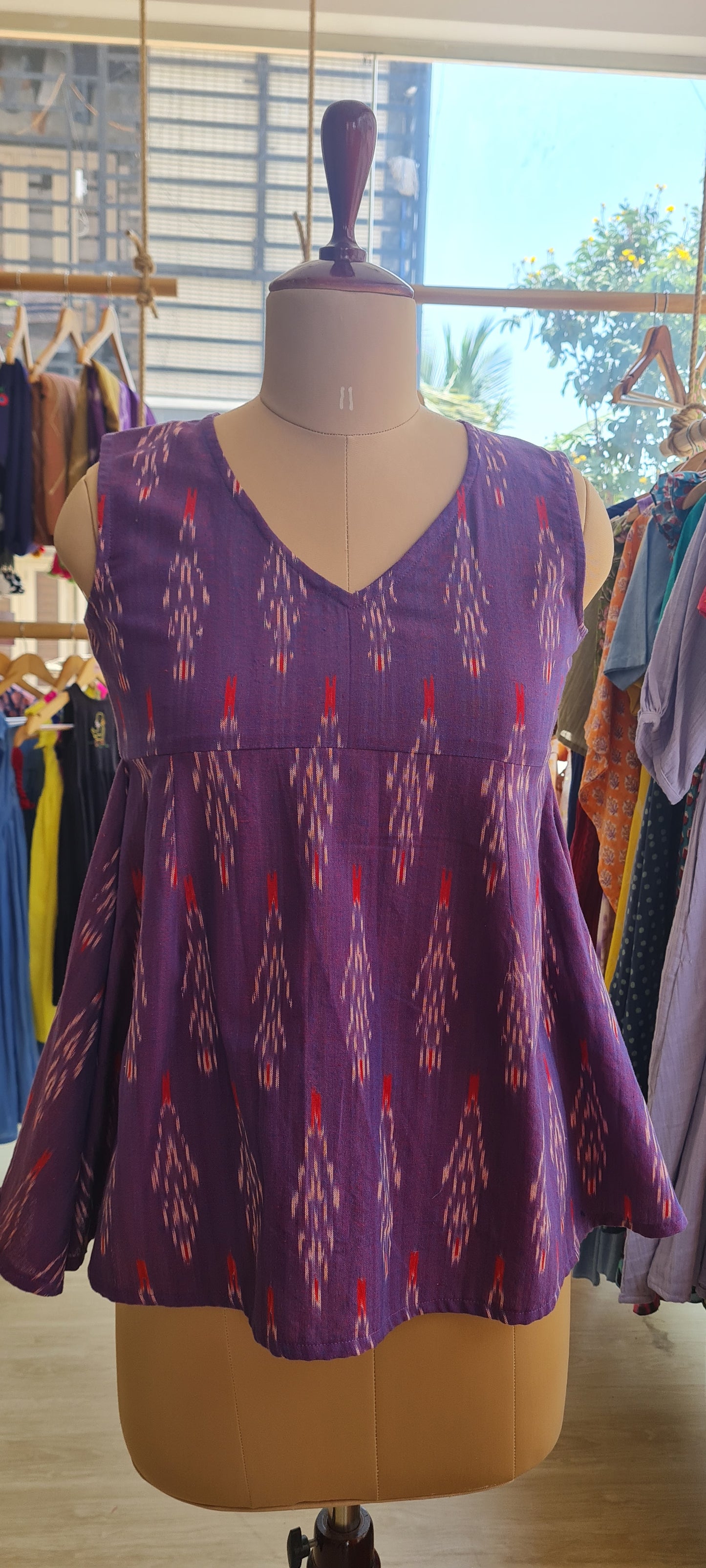 The Ikat Peplum Top