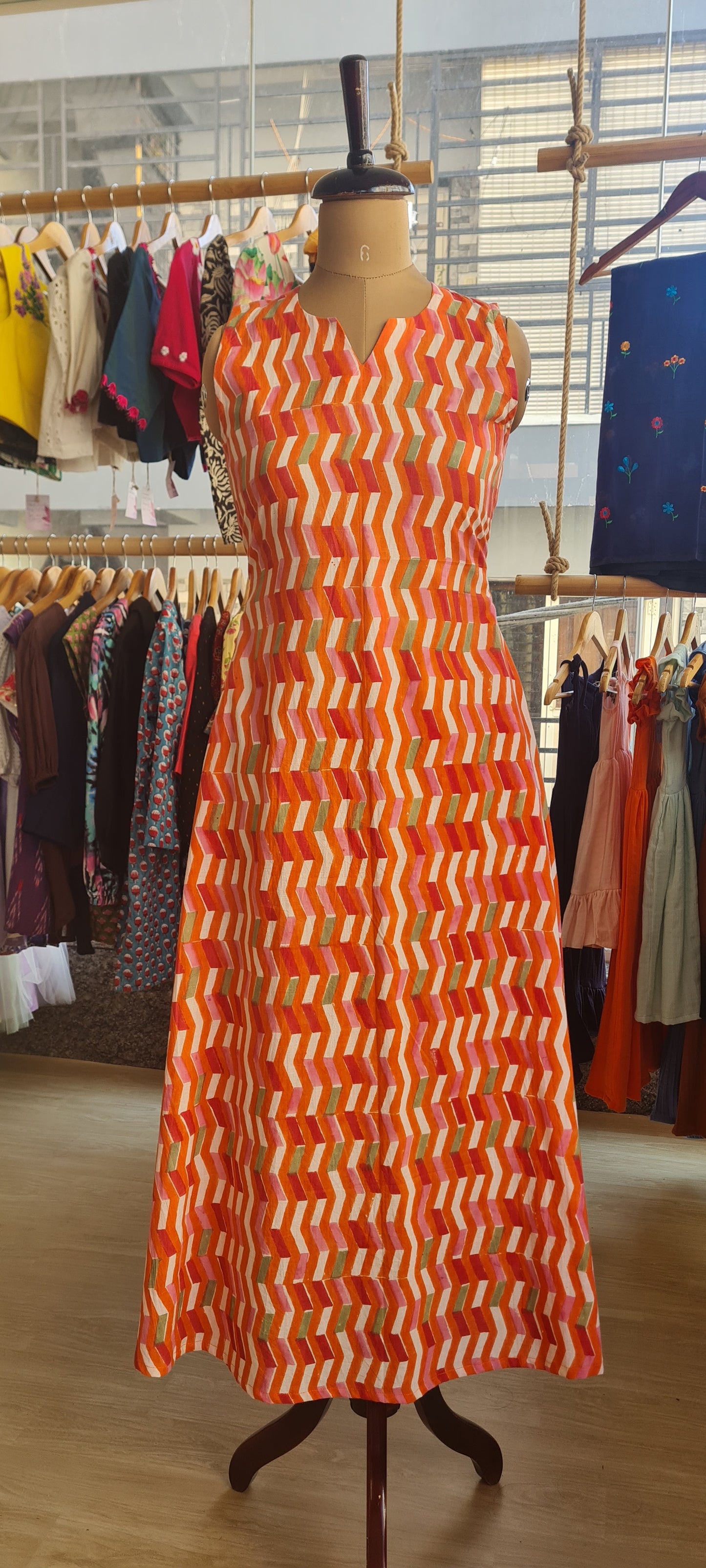 Zigzag Zing: Colorful Pocket Frock