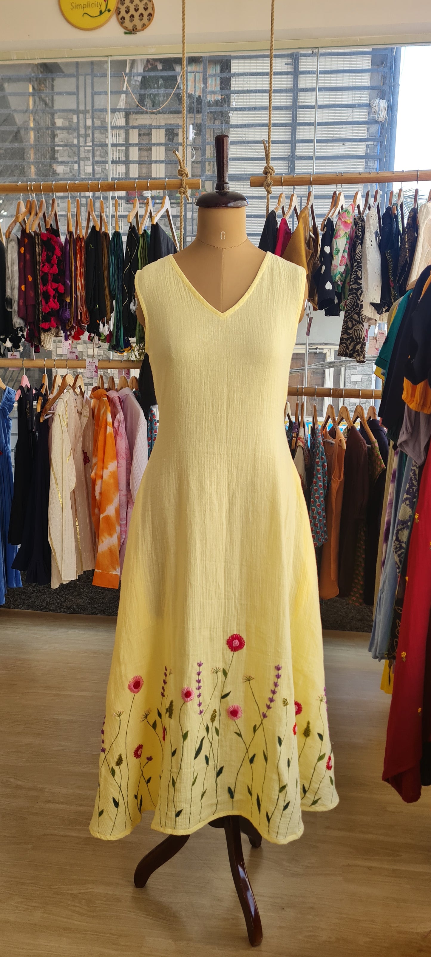 Spring Florals: Gauze Double Cotton Frock