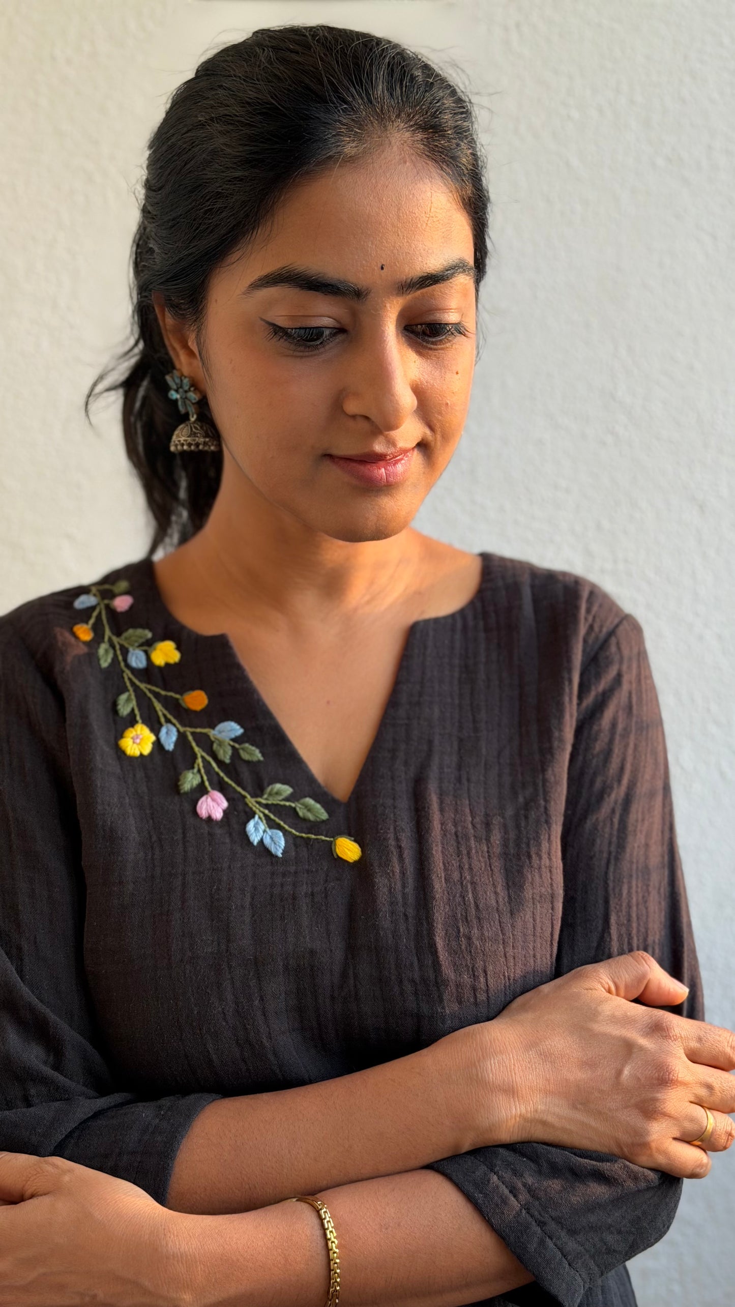 Midnight Bloom Kurti