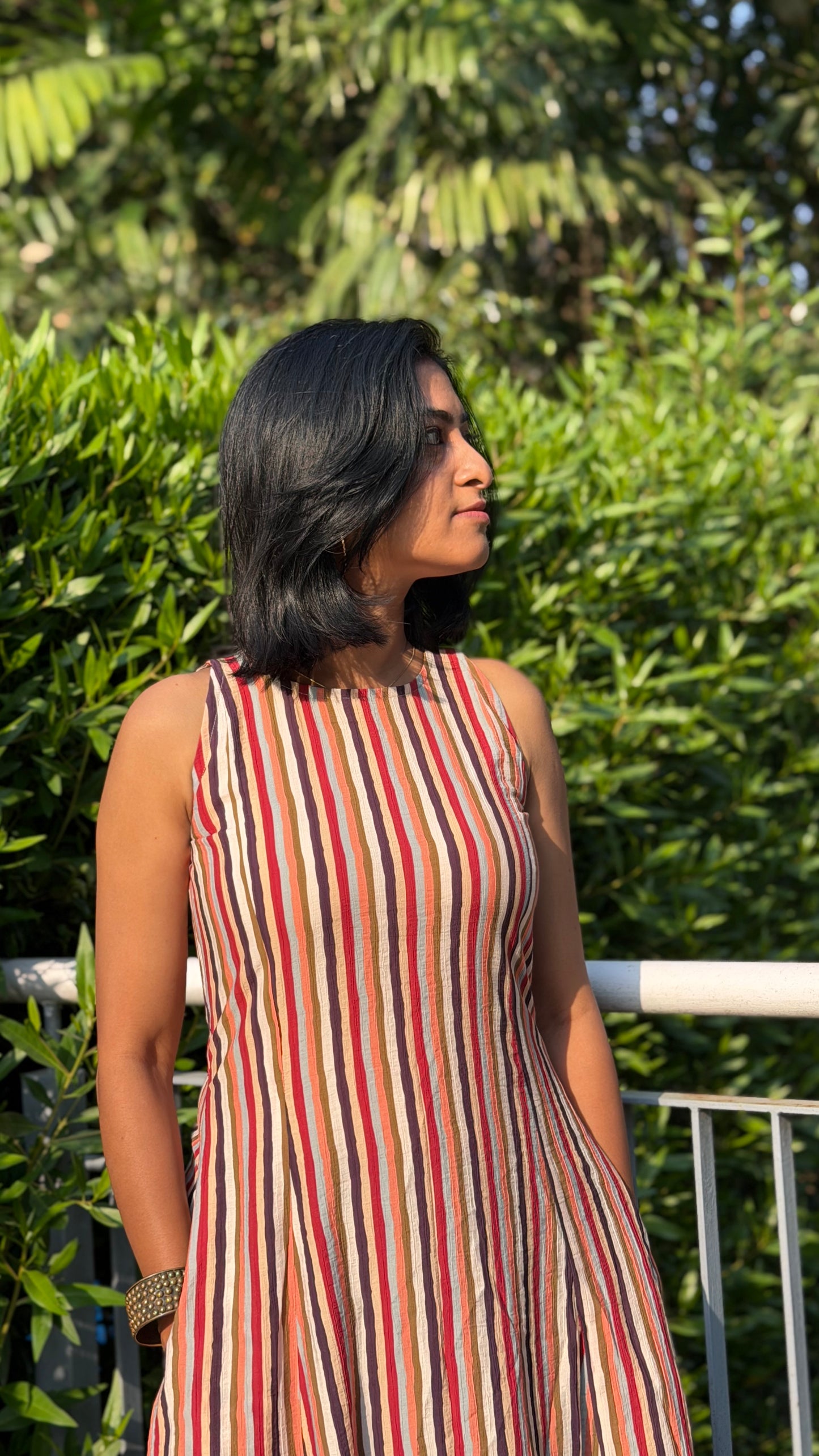 Rust & Rhythm Striped Dress