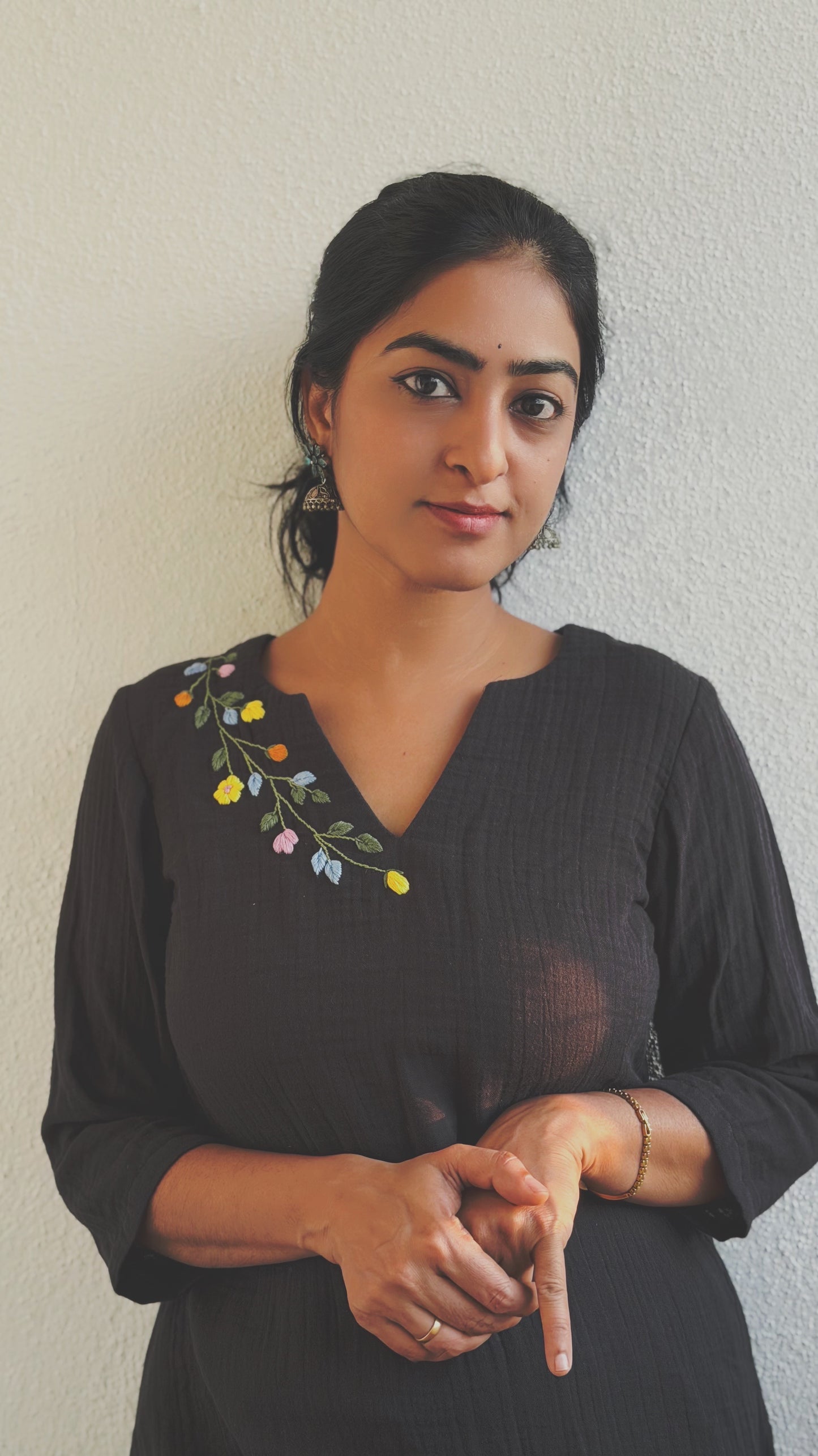 Midnight Bloom Kurti