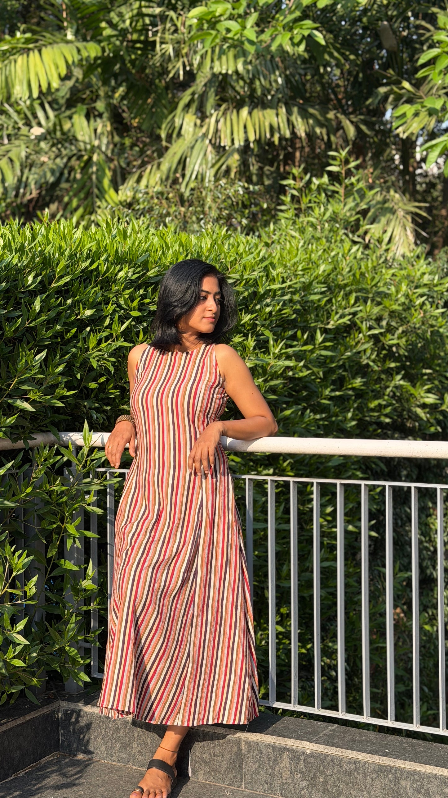 Rust & Rhythm Striped Dress
