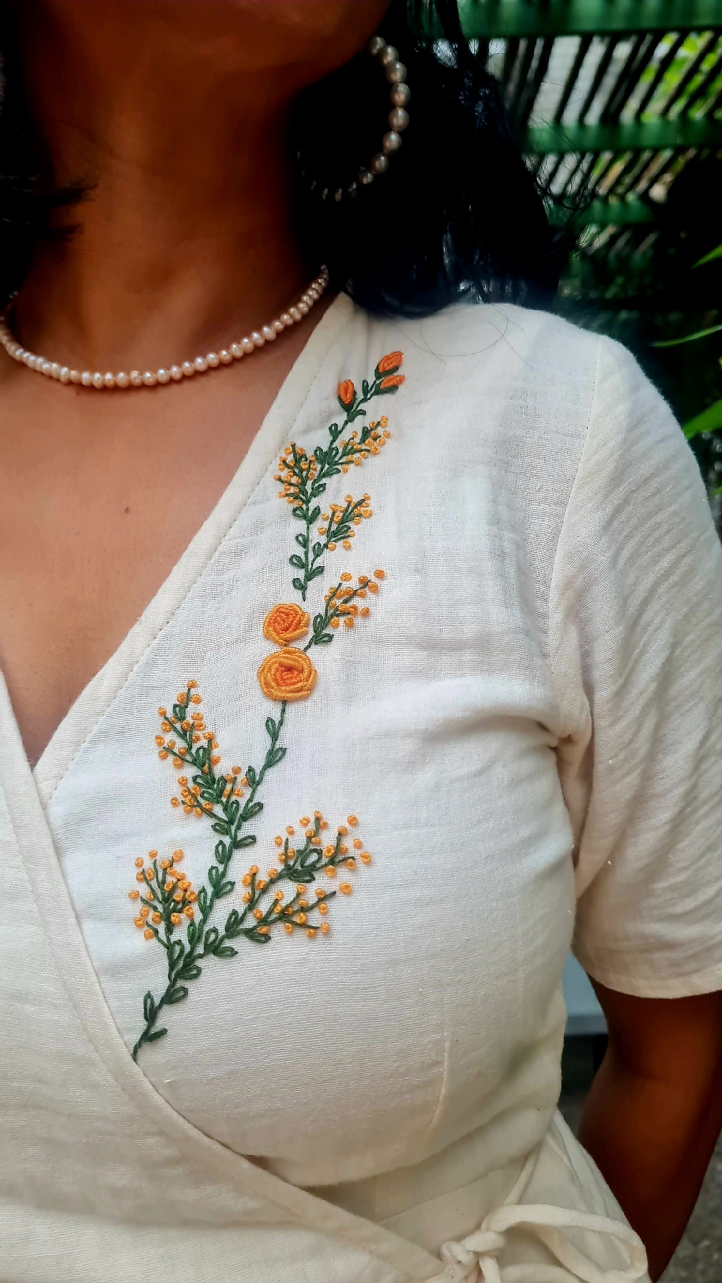 Ivory Meadow Wrap Dress