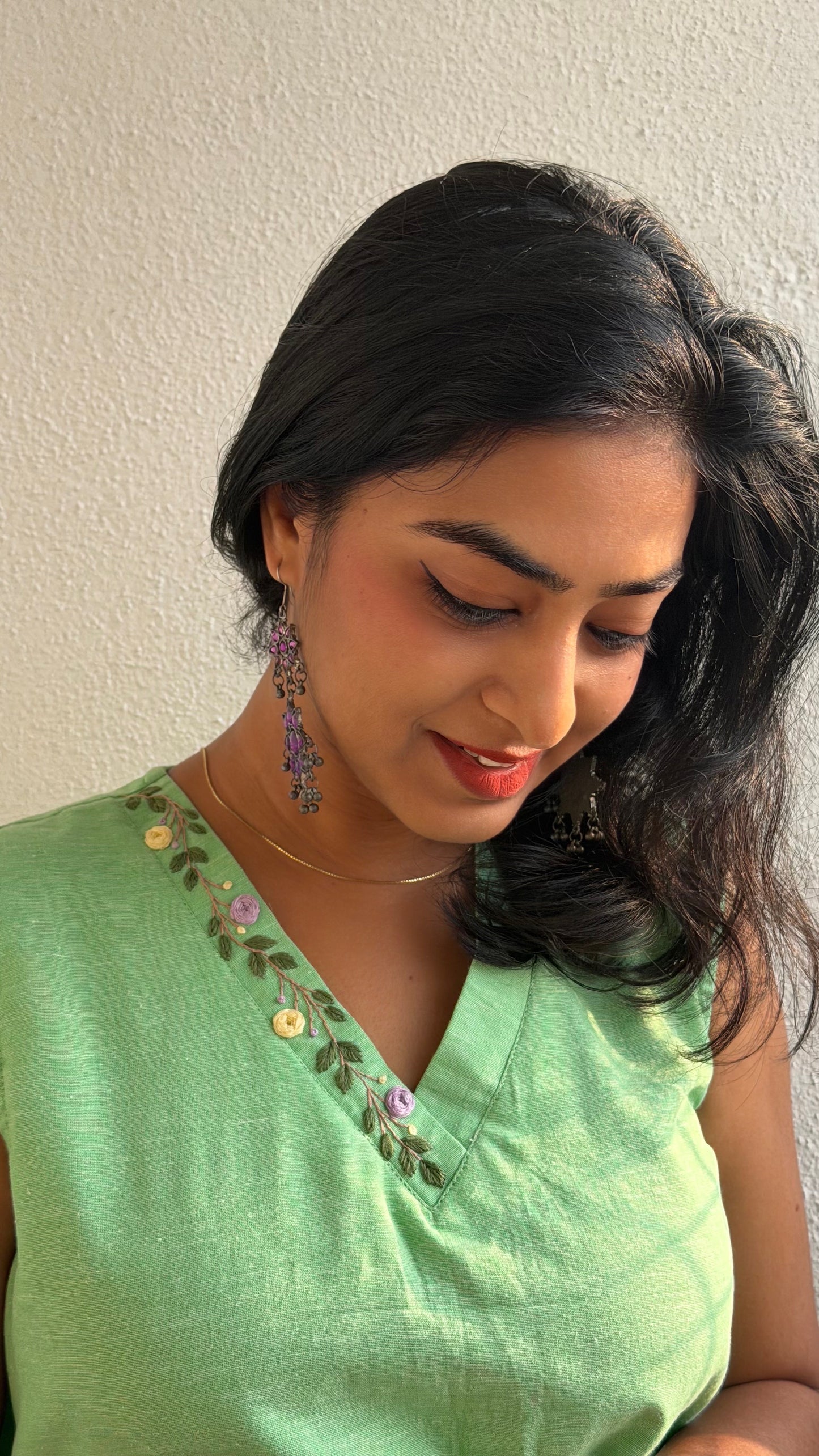 Mint Pastel Bloom Kurti