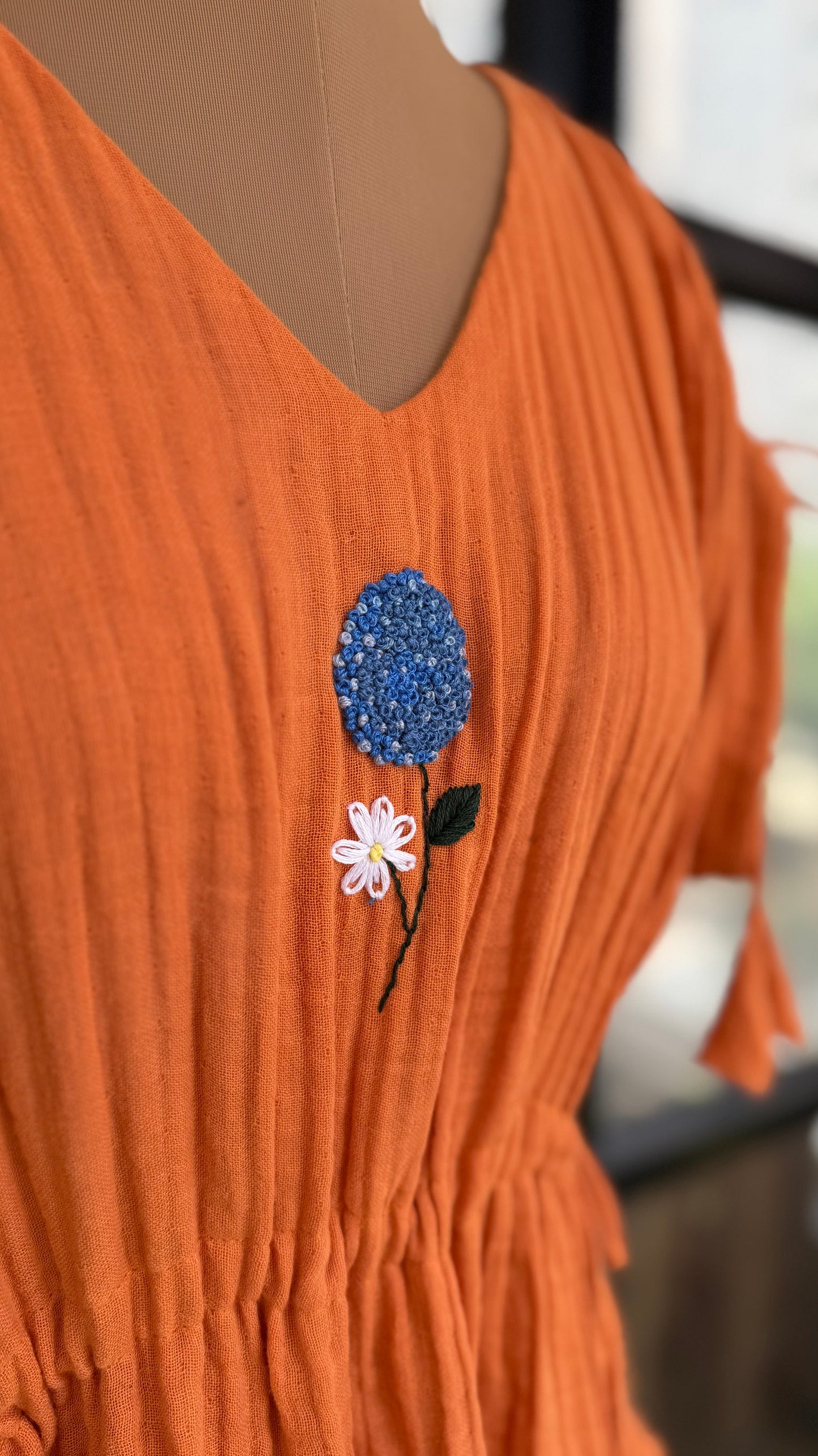 Blue Bloom Tie Dress
