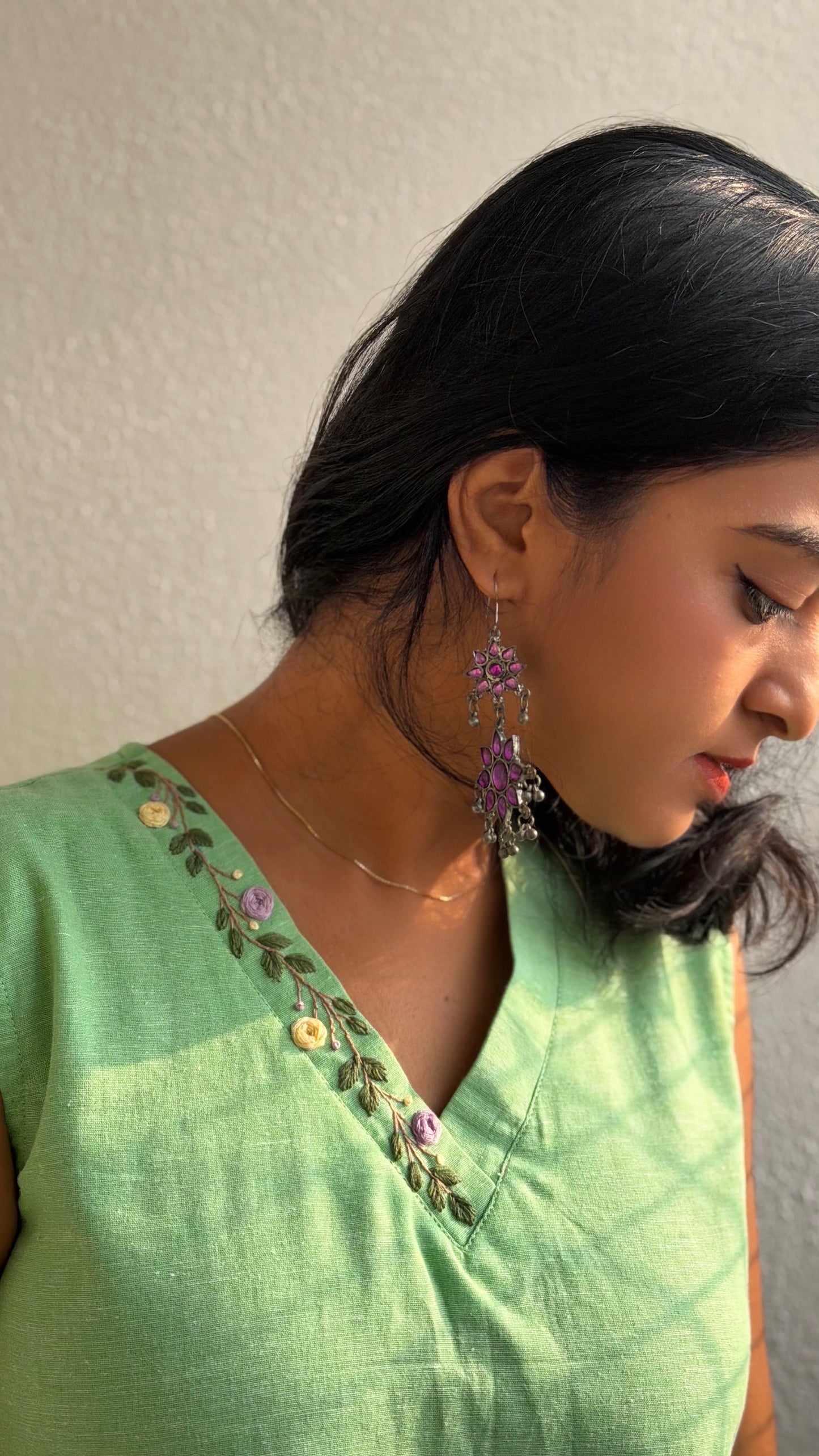 Mint Pastel Bloom Kurti