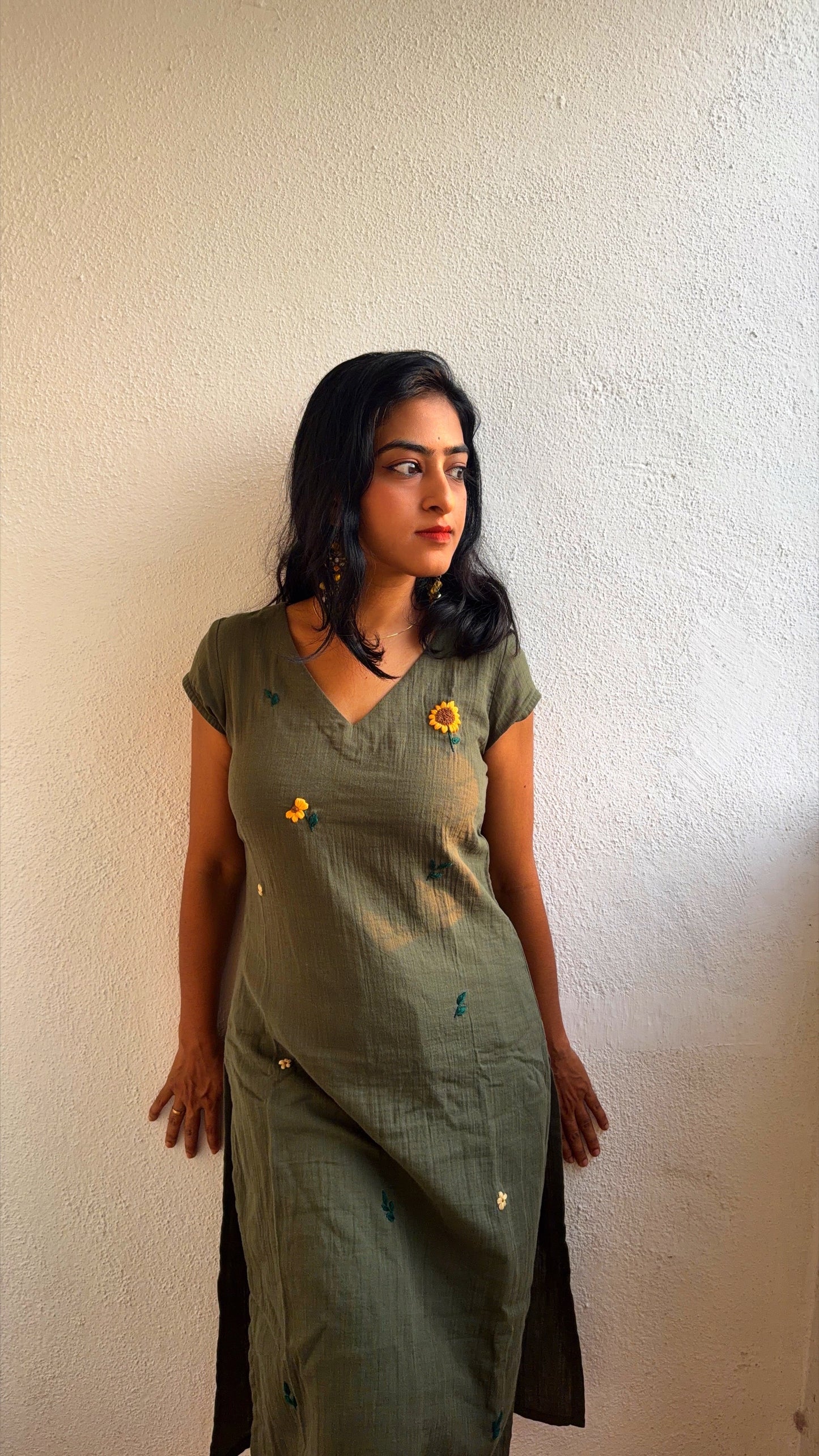 Sunlit Olive Kurti