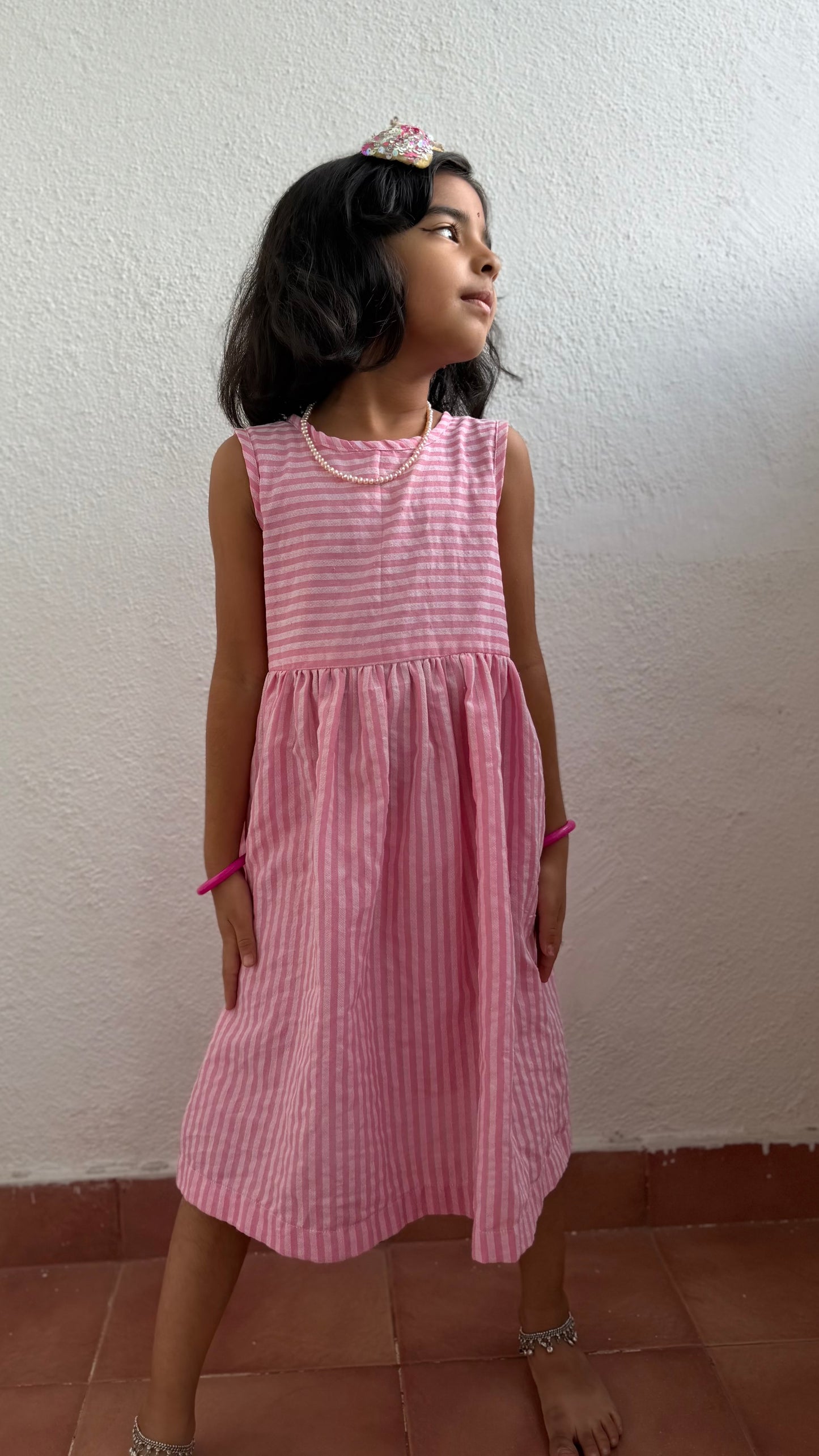 Blush Stripe Twirl Frock