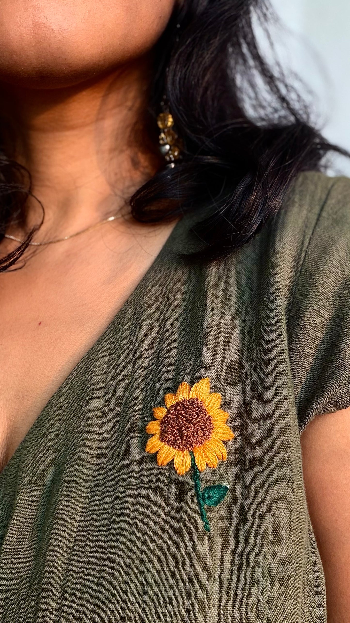 Sunlit Olive Kurti