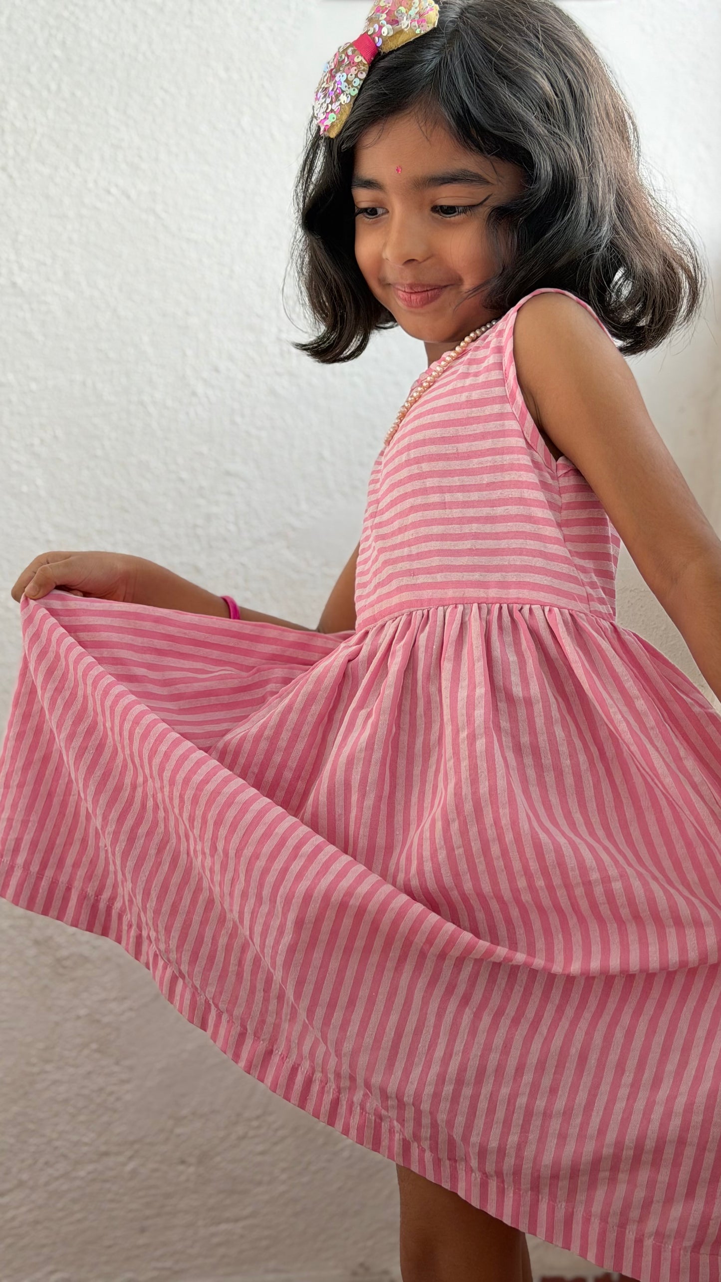 Blush Stripe Twirl Frock