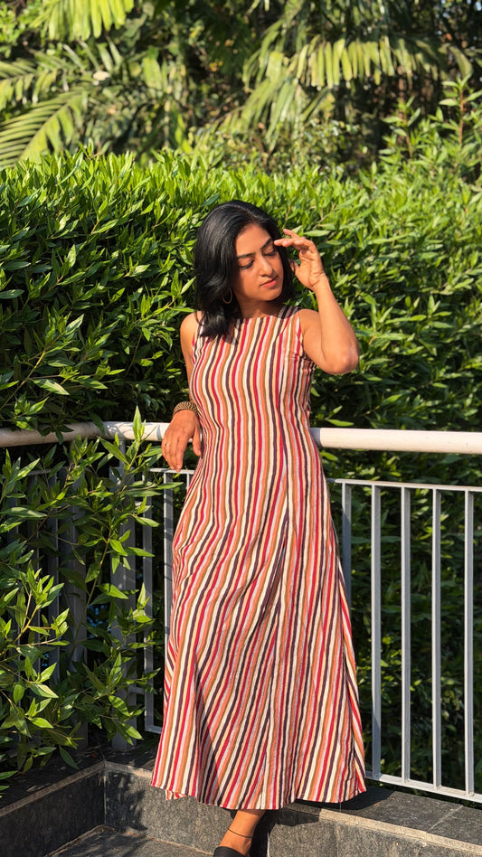 Rust & Rhythm Striped Dress