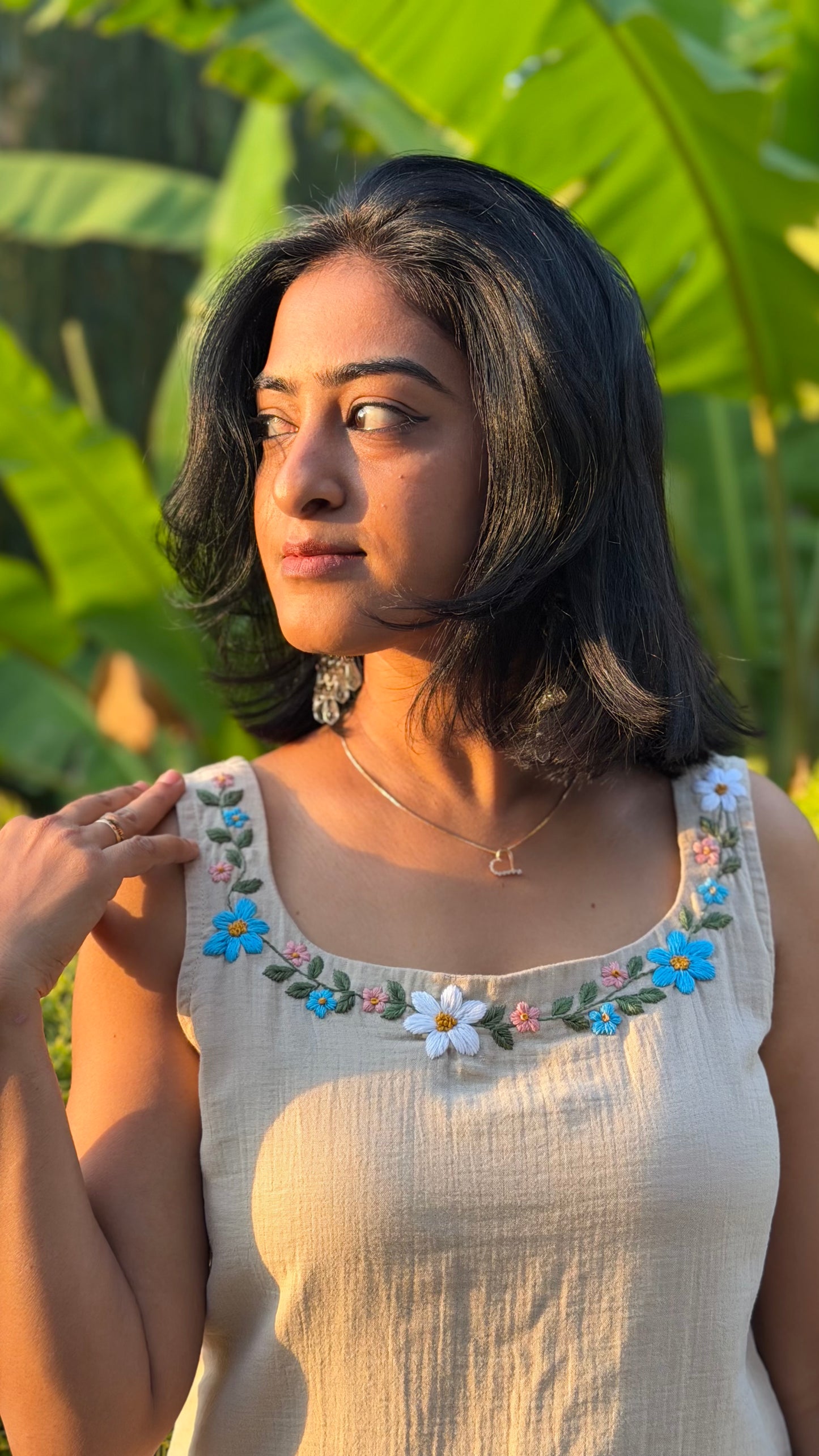 Ivory Bloom Kurti