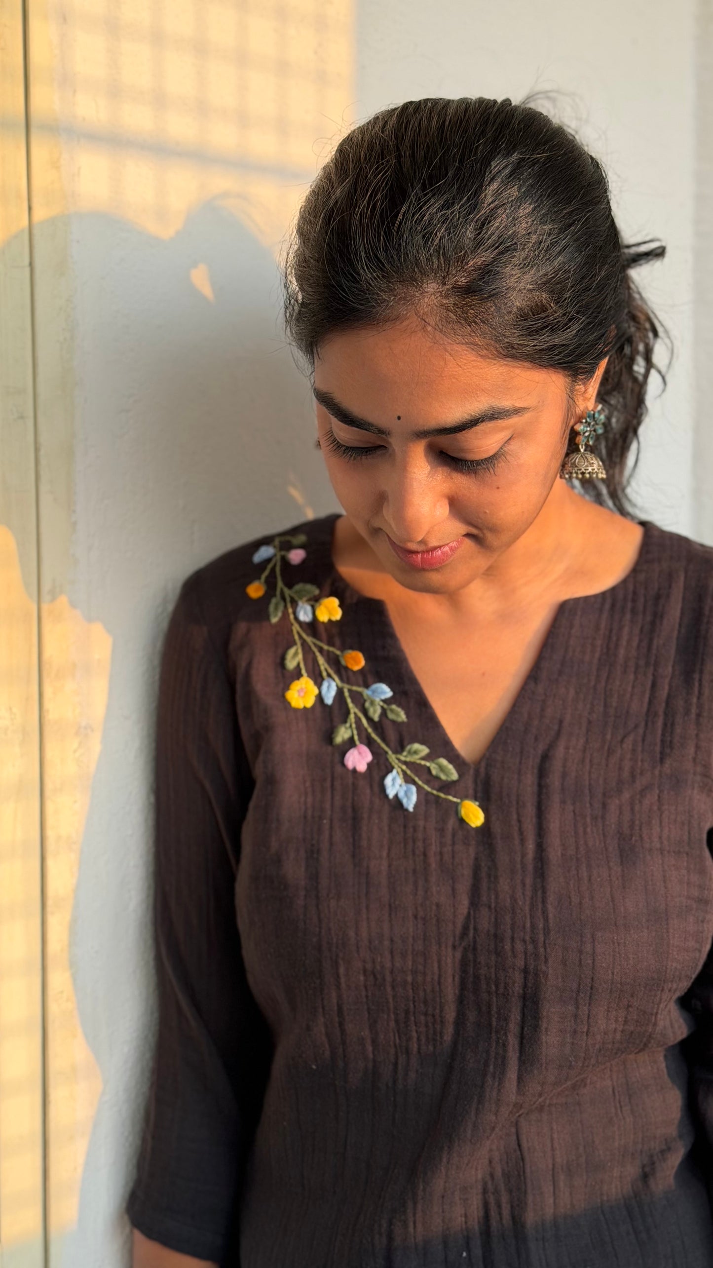 Midnight Bloom Kurti