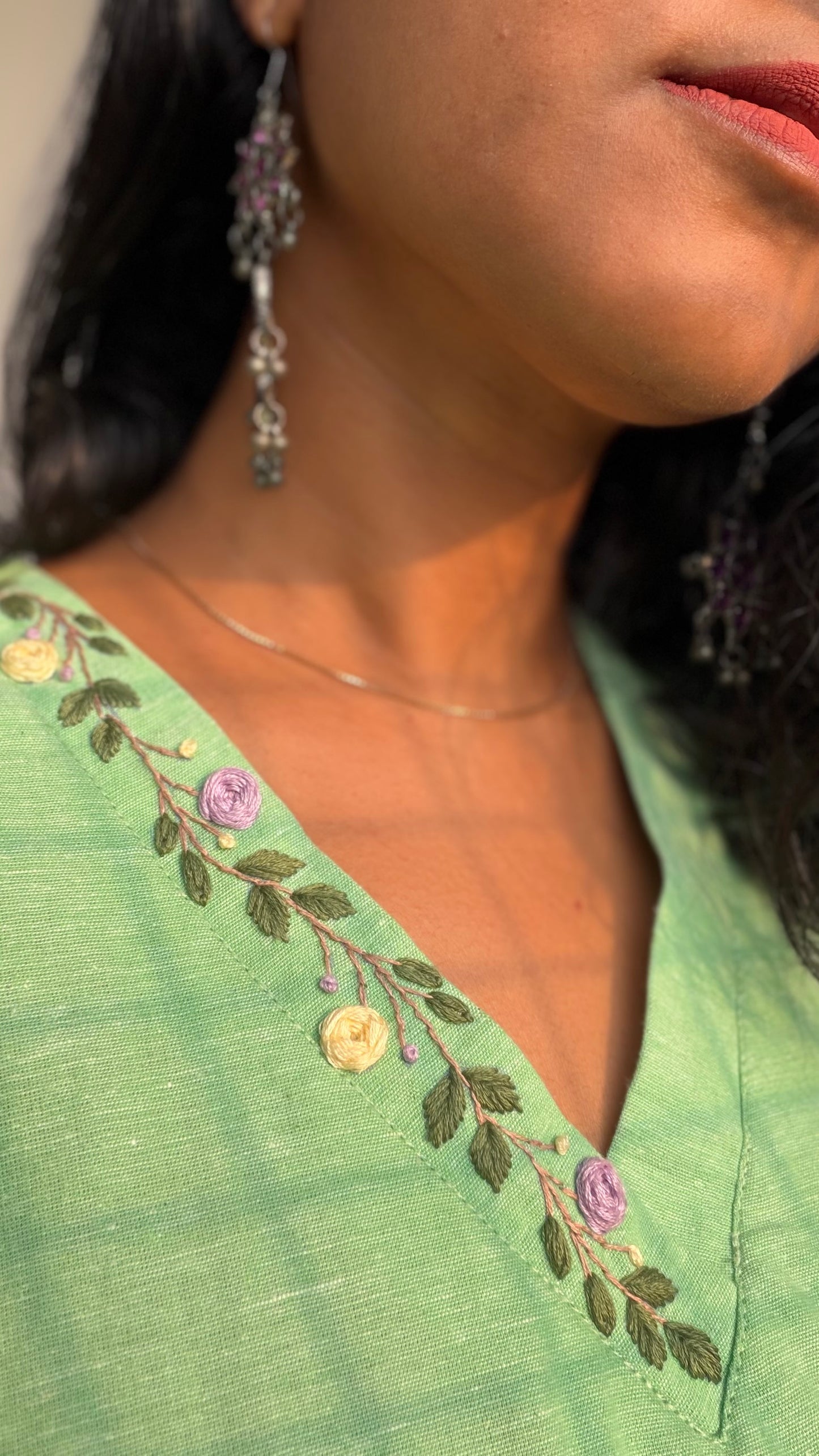 Mint Pastel Bloom Kurti