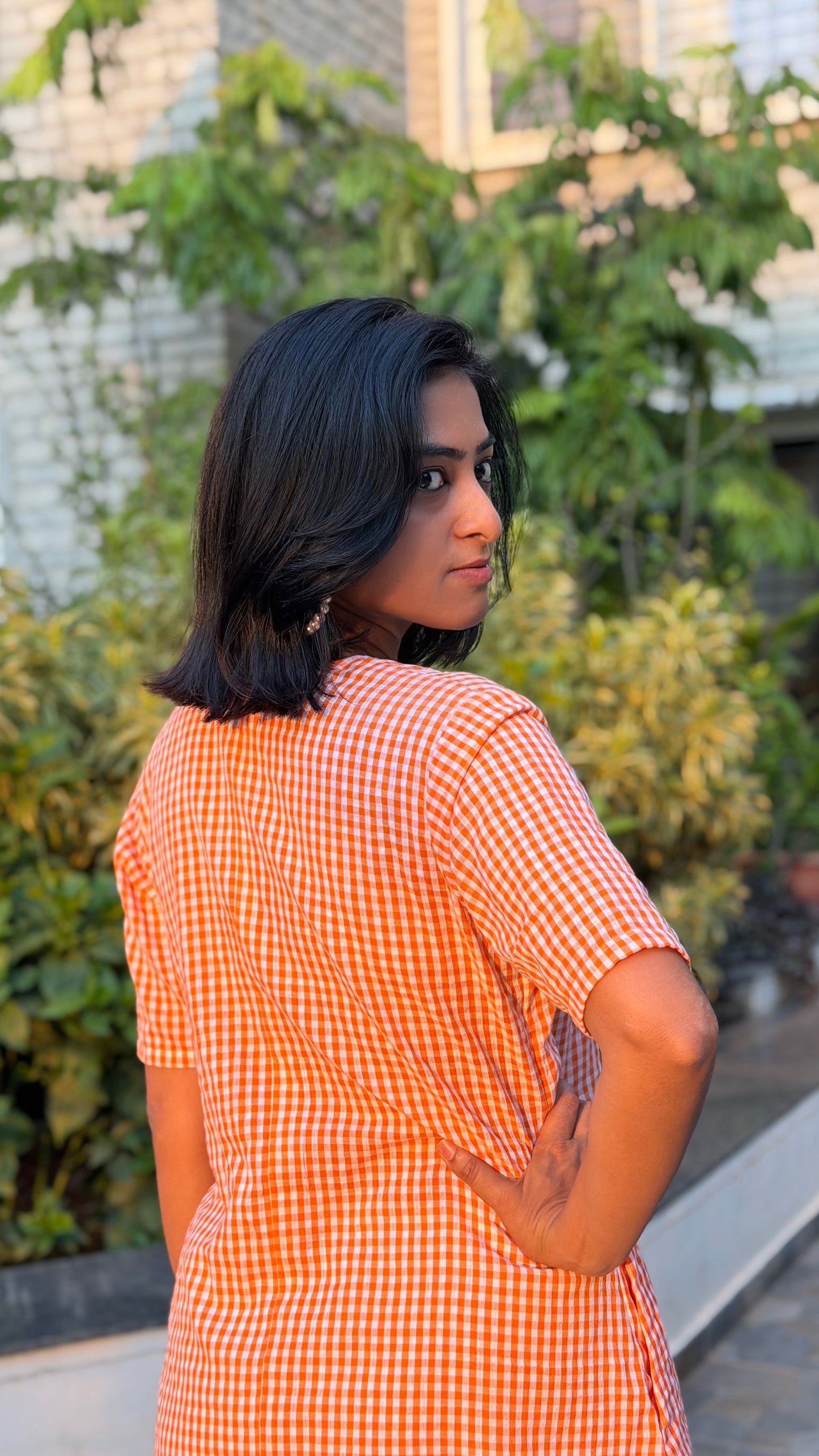 Sunlit Check Kurta Dress