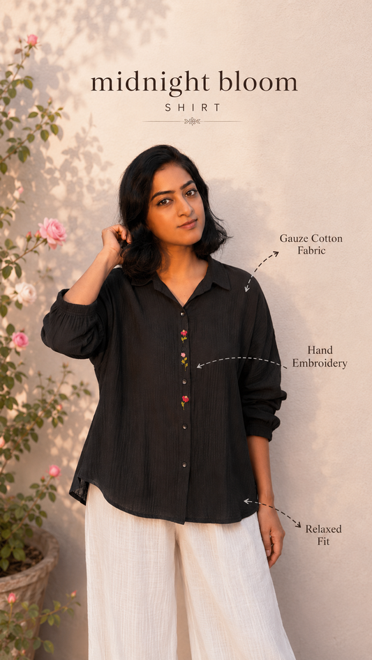 Midnight Bloom Shirt-SH0007