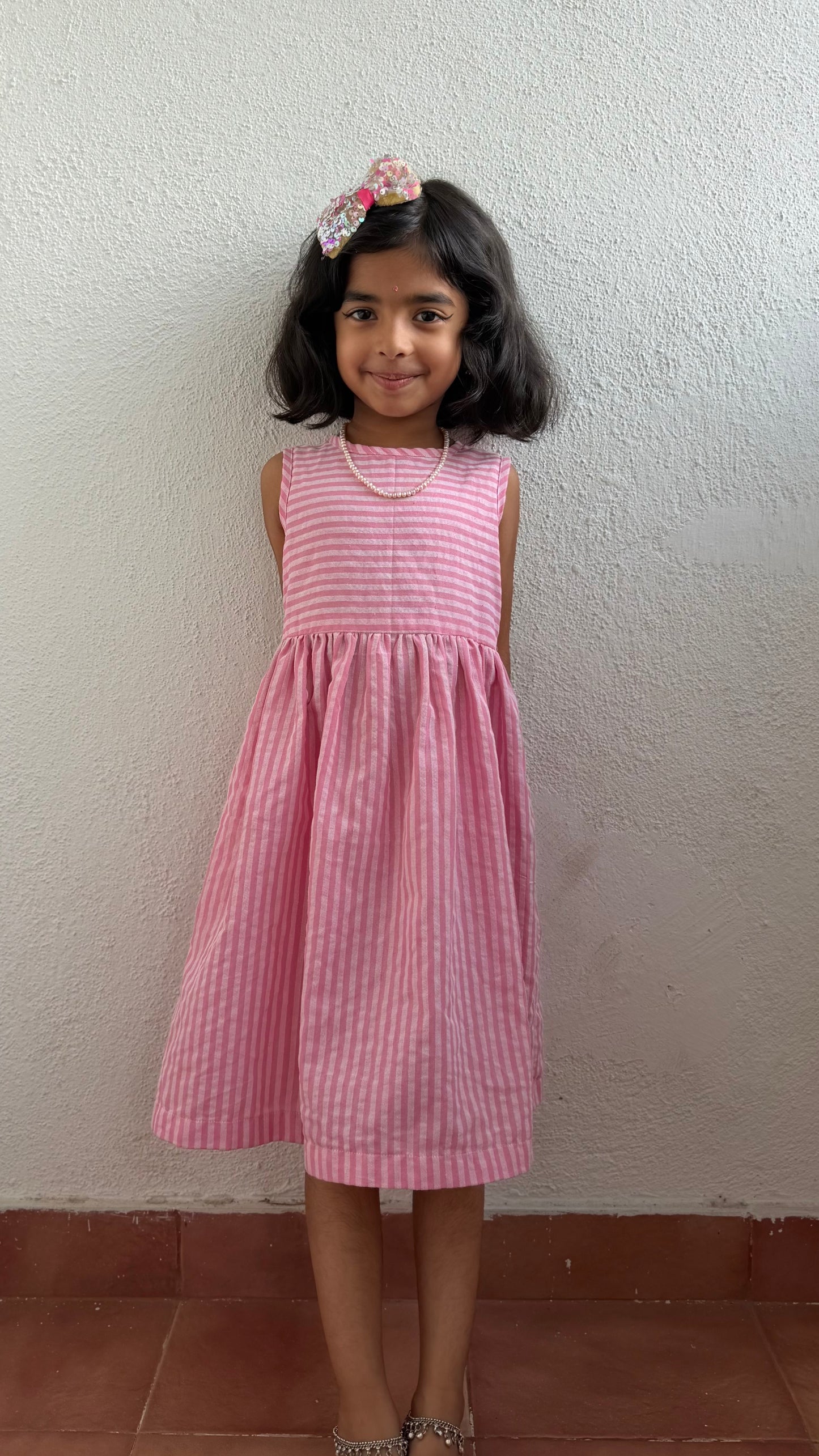 Blush Stripe Twirl Frock